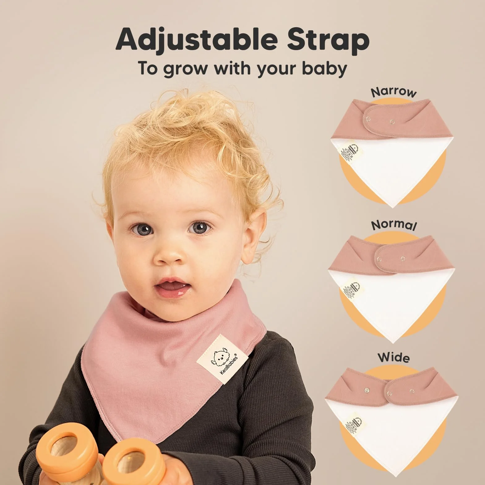 Bavoir Bandana Bio en Coton Doux pour Bébés 8-Pack - Dentition et Bave (Butterflies)