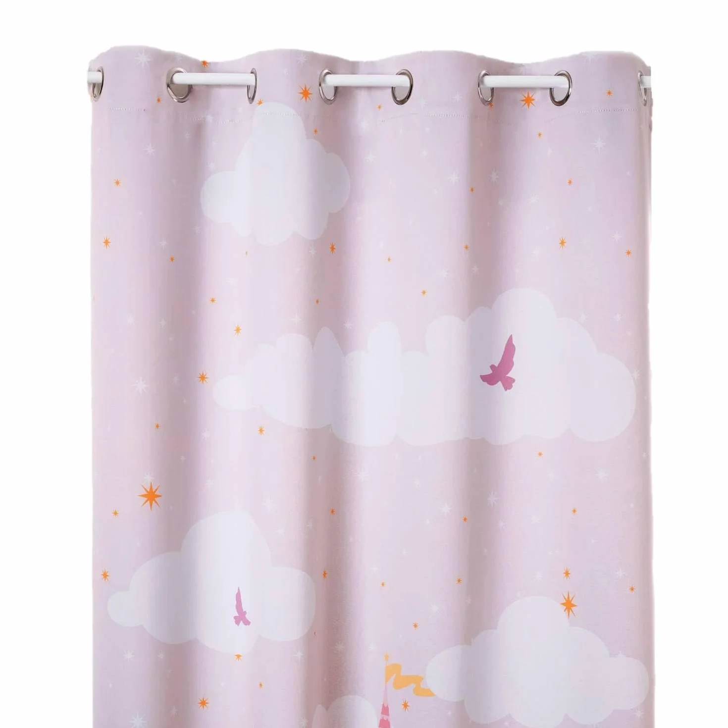 Atmosphera Kids Rideau occultant Enfant Château 135 x 260 cm Rose