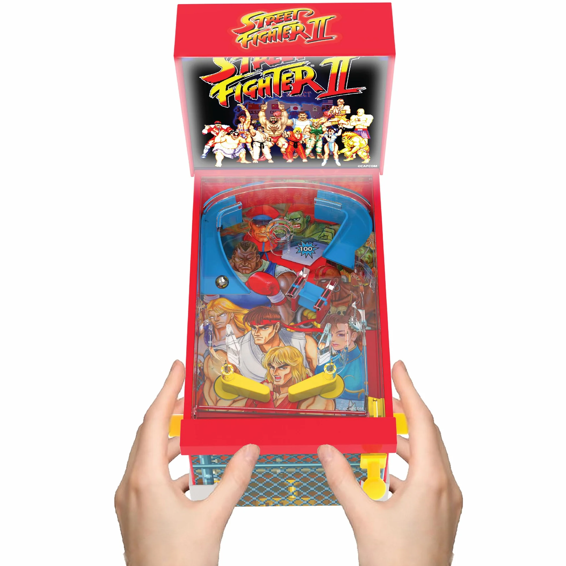 Ambassador Street Fighter II Mini Flipper Arcade - Jeu de Flipper de Table avec Lumière et Son