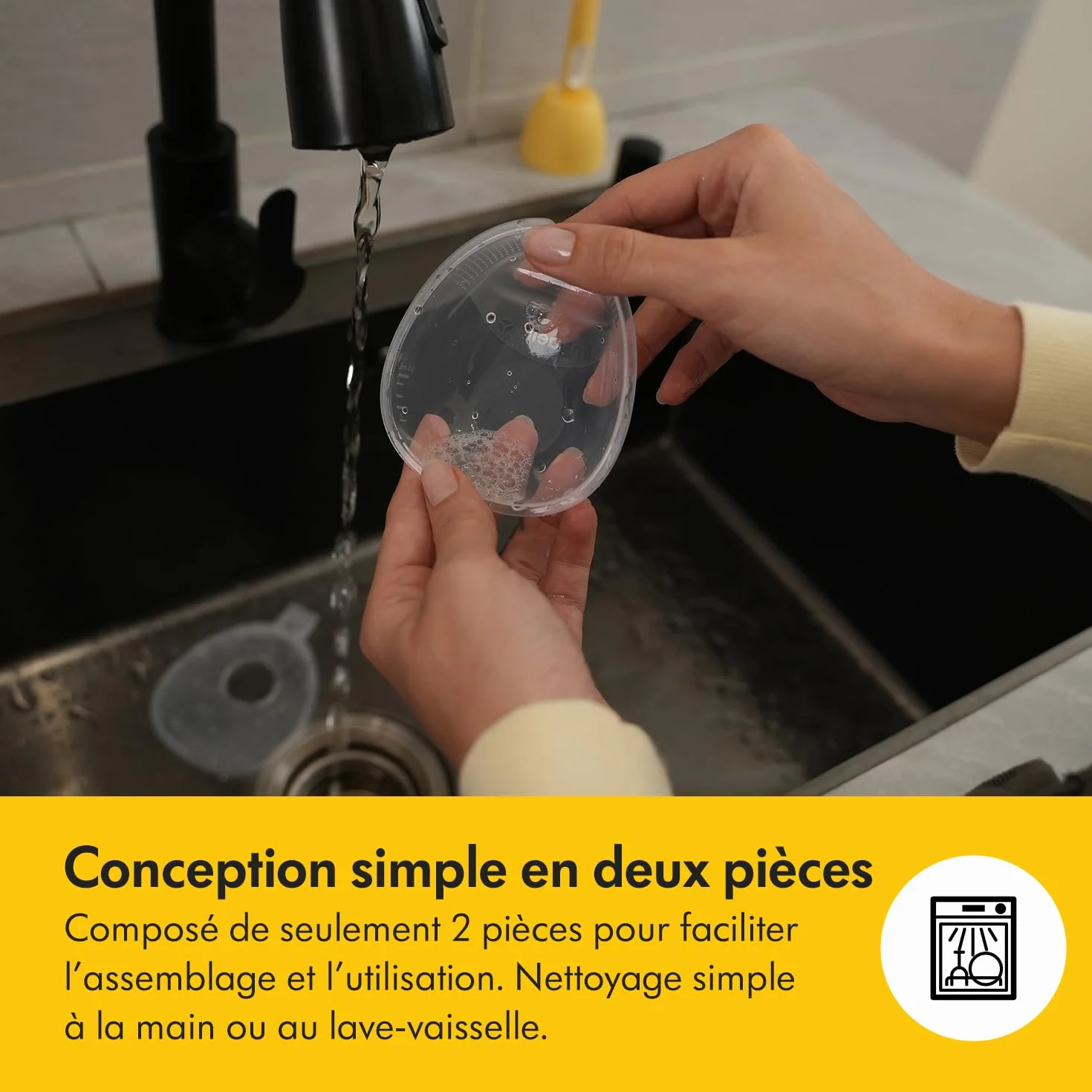 Medela collecteur de lait maternel In-bra 30 ml, étanche, sans BPA, lavable au lave-vaisselle
