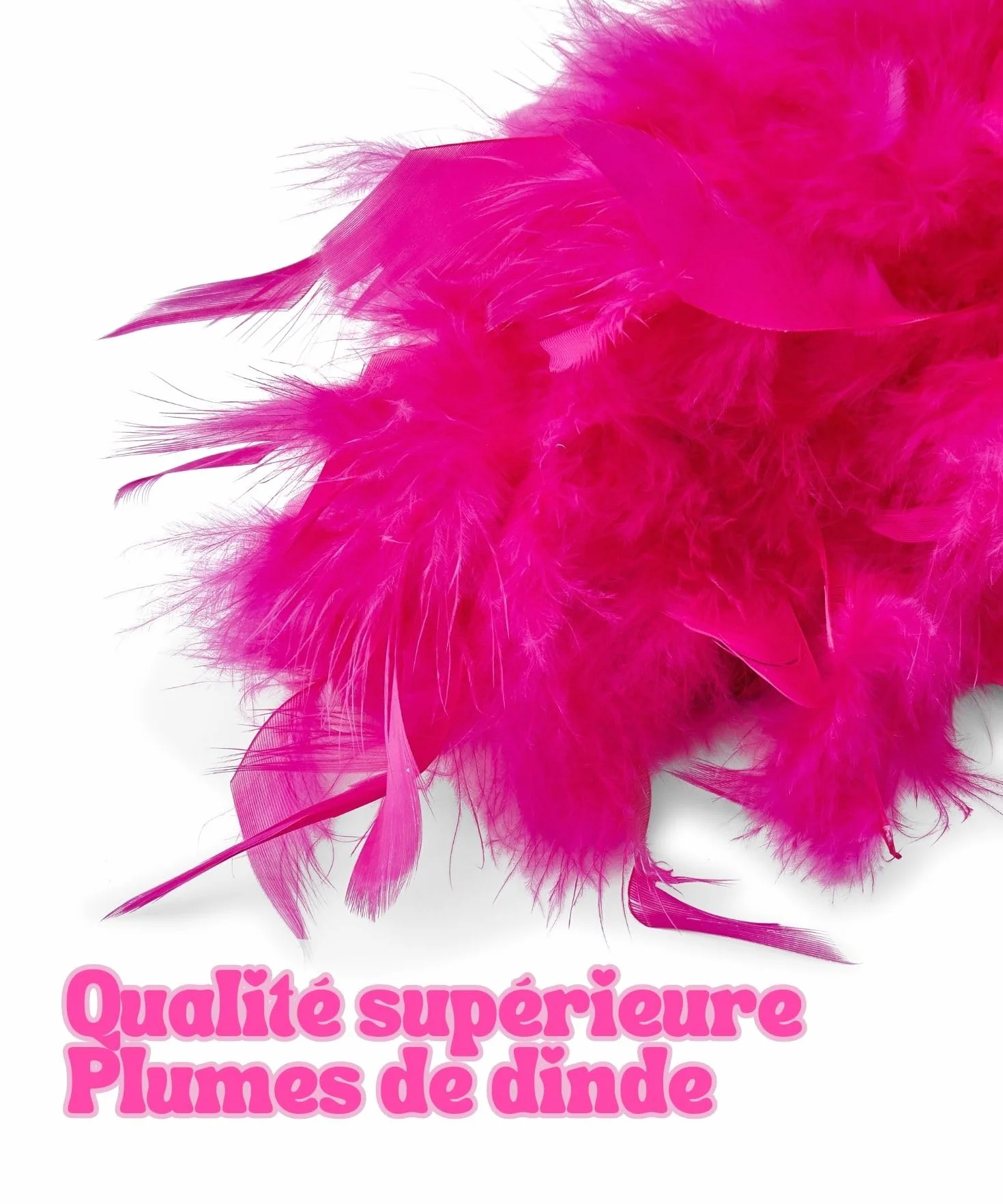 Runesol Boa plume rouge 50g 1,8m plumes de dinde accessoires fête festival