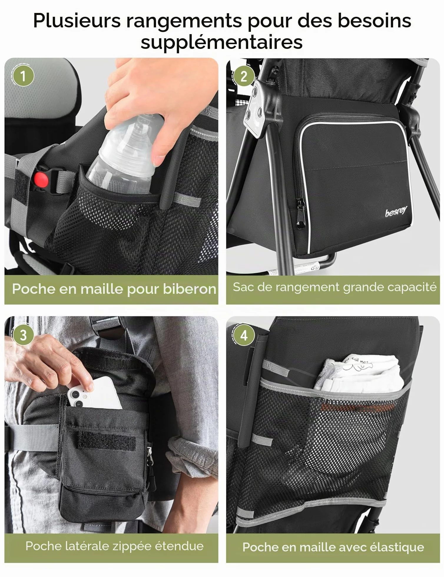 Besrey Porte-bébé de randonnée pliable pour enfant