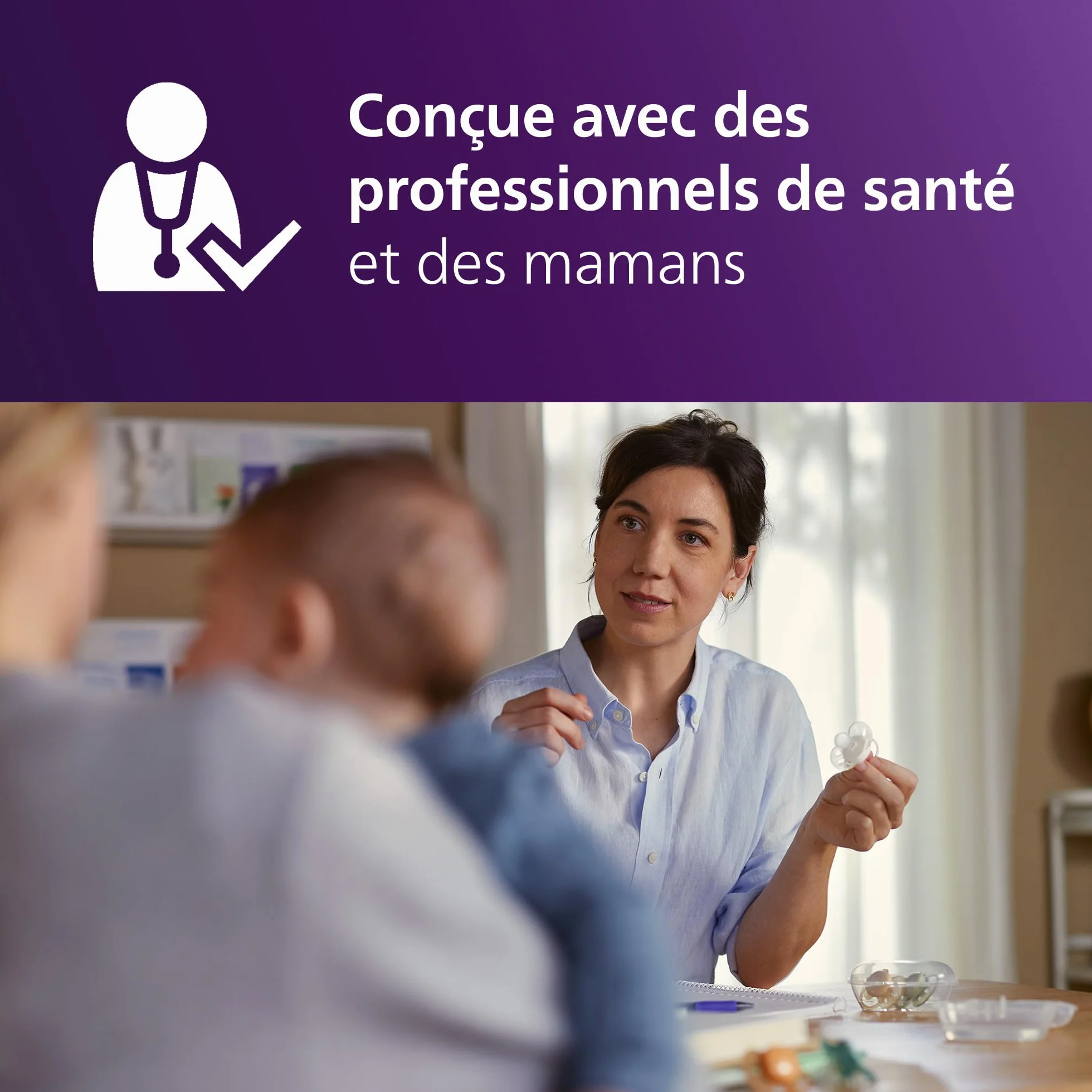 Philips Avent Sucettes ultra-douces Tétines orthodontiques 0-6 mois silicone souple sans BPA lot de 2