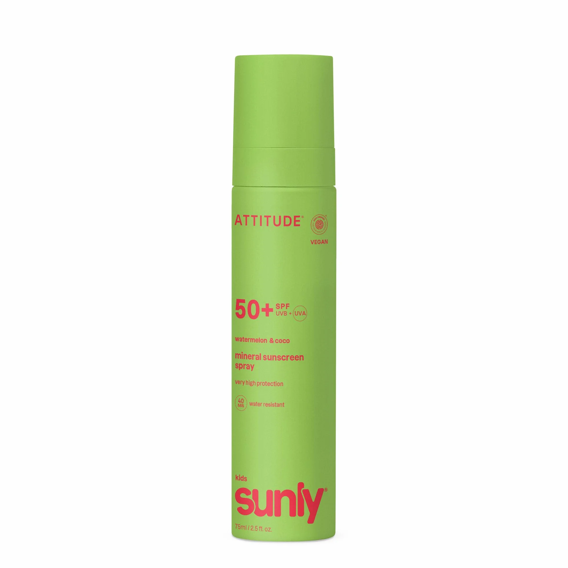 ATTITUDE Crème Solaire Enfants SPF 50 Large Spectre Oxyde de Zinc Non Nano Résistant à l'Eau Visage Corps 80 g