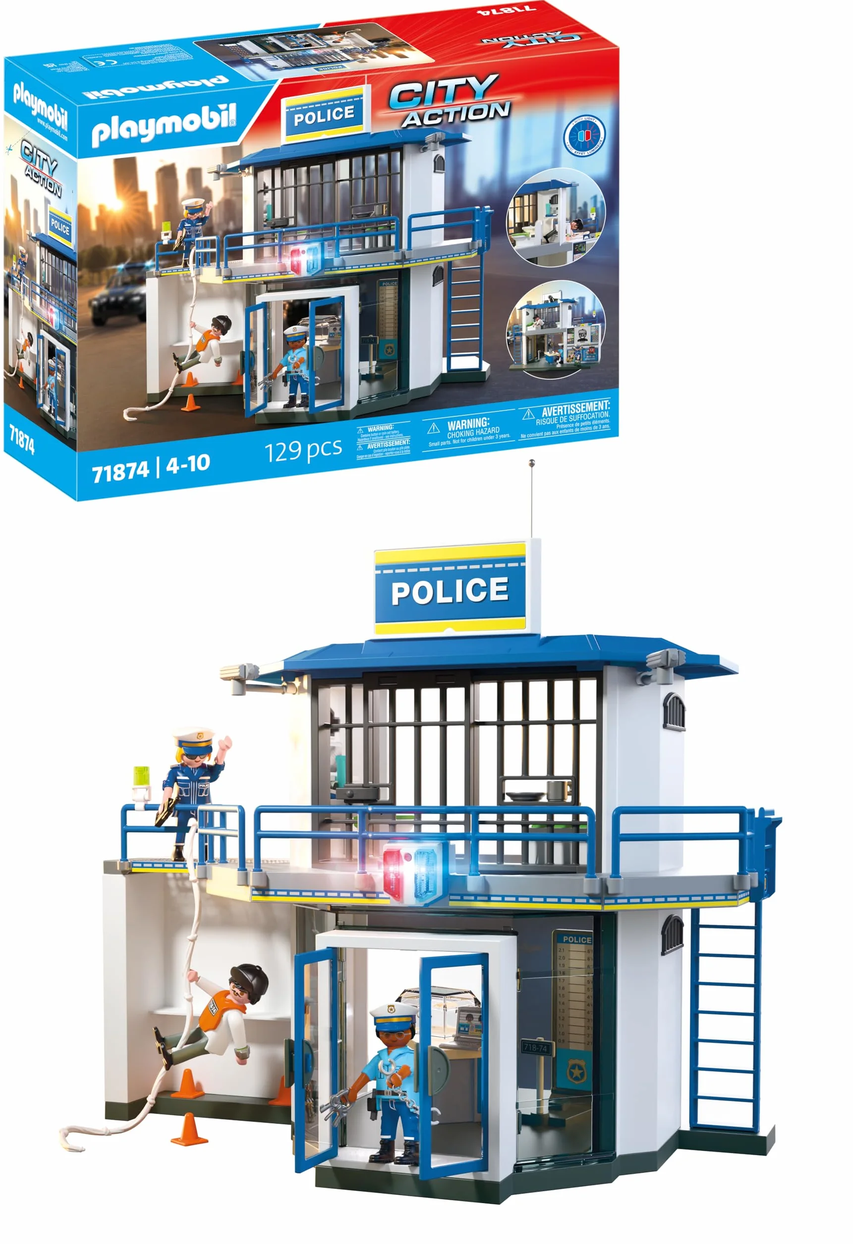Playmobil Action Heroes Poste de Police avec Local de Recherche Jouet 71874
