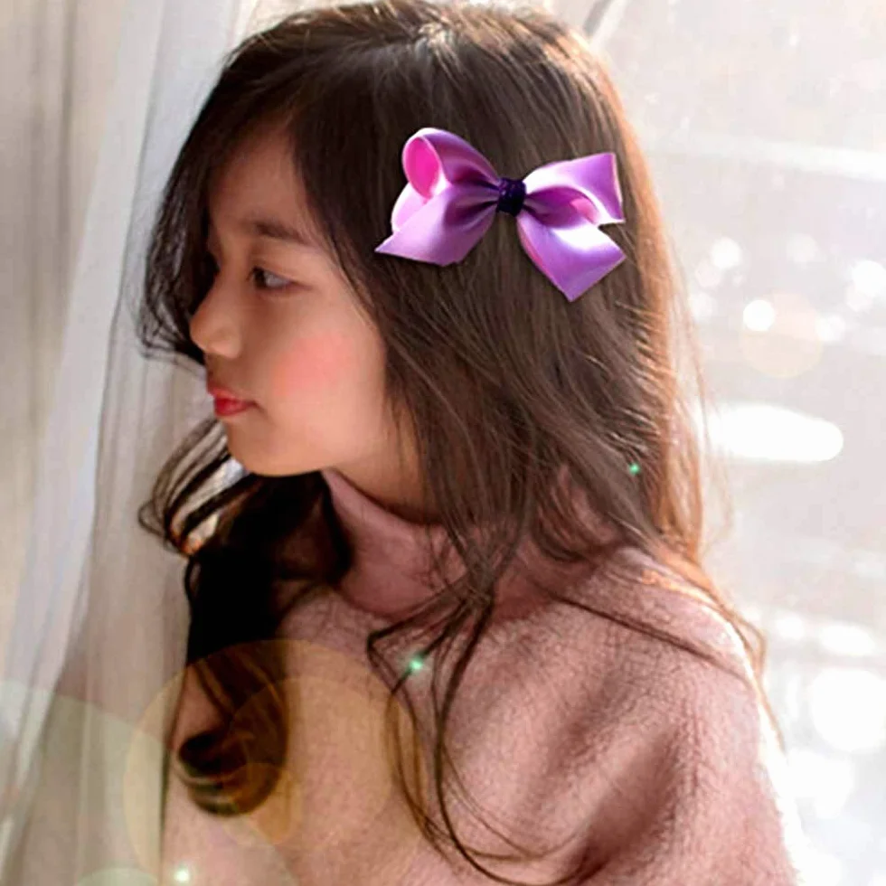 Accessoires de cheveux bébé fille 36 pièces clips arcs élastiques cravates boîte-cadeau