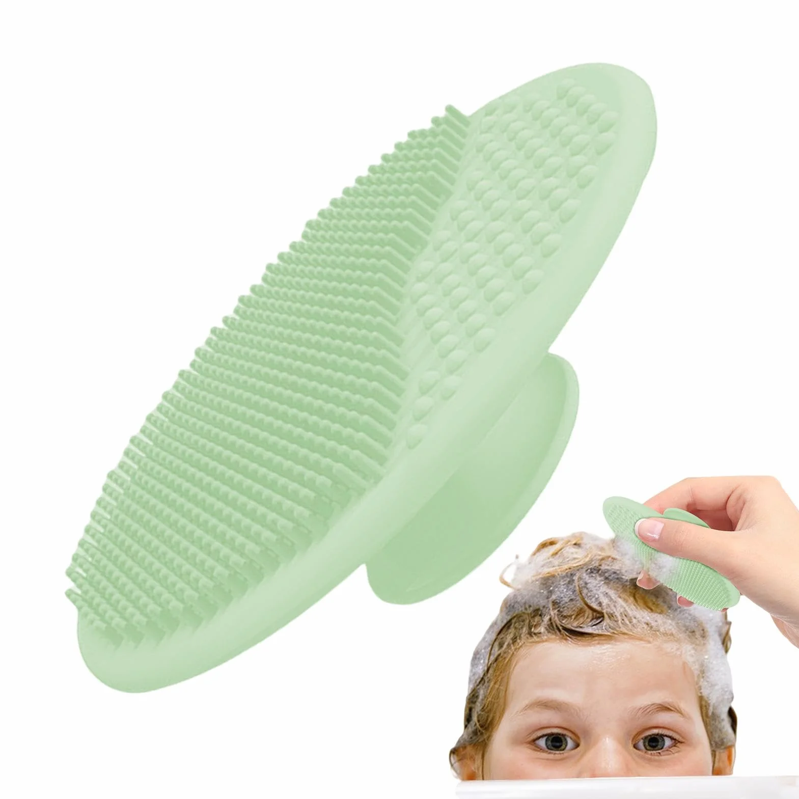 Brosse pour cuir chevelu de bébé en silicone - Épurateur de bain pour bébé