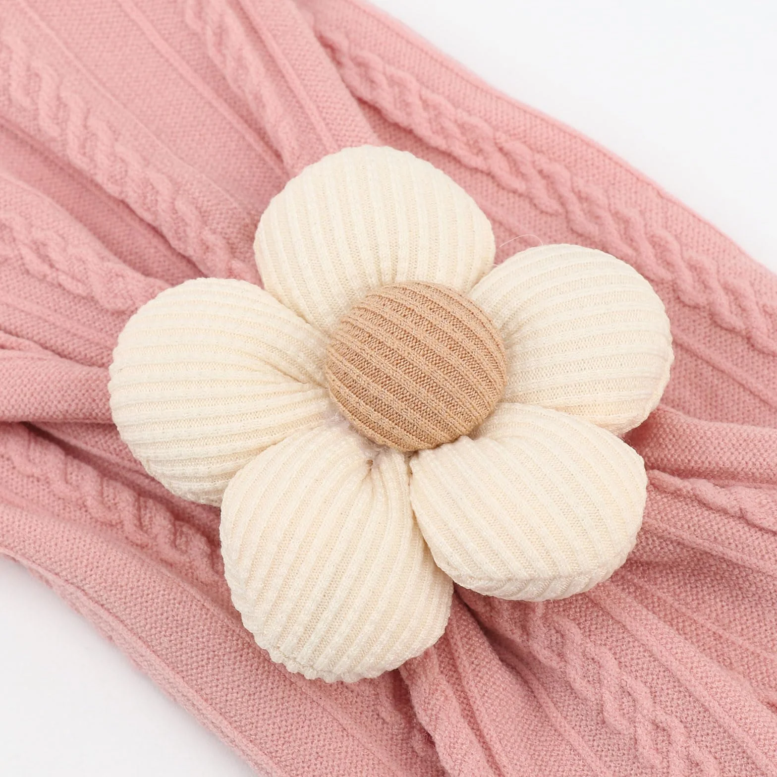 DRESHOW 3 Pièces Bandeaux Filles Fleurs Extensible Nylon Fait Main Cheveux Accessoires Nouveau-né