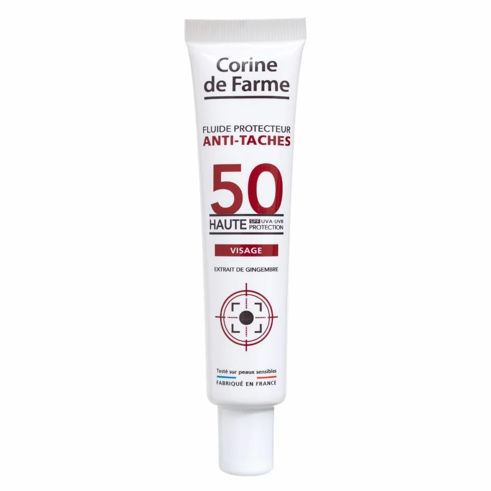 Corine de Farme Fluide Protecteur Solaire Anti-Taches SPF 50 Haute Protection UVA/UVB 40 ml