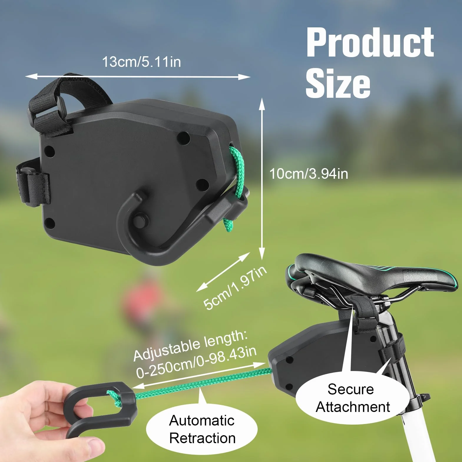 Barre de Remorquage Vélo Enfant Rétractable 2,5 m Câble Traction VTT