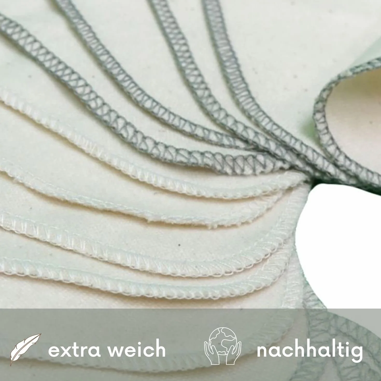 Gants de toilette en flanelle double couche avec éponge 12 pièces réutilisables bébé