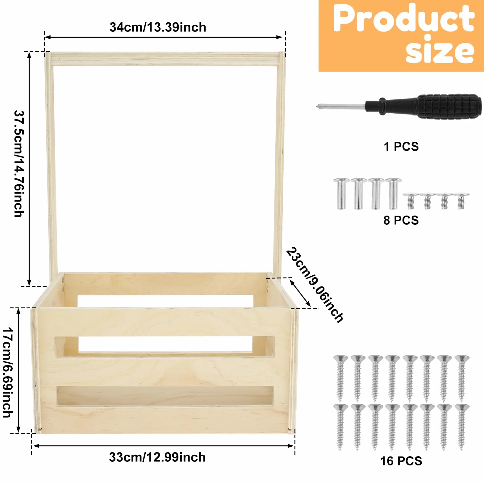 Panier cadeau bébé boîte en bois rangement porte-vêtements