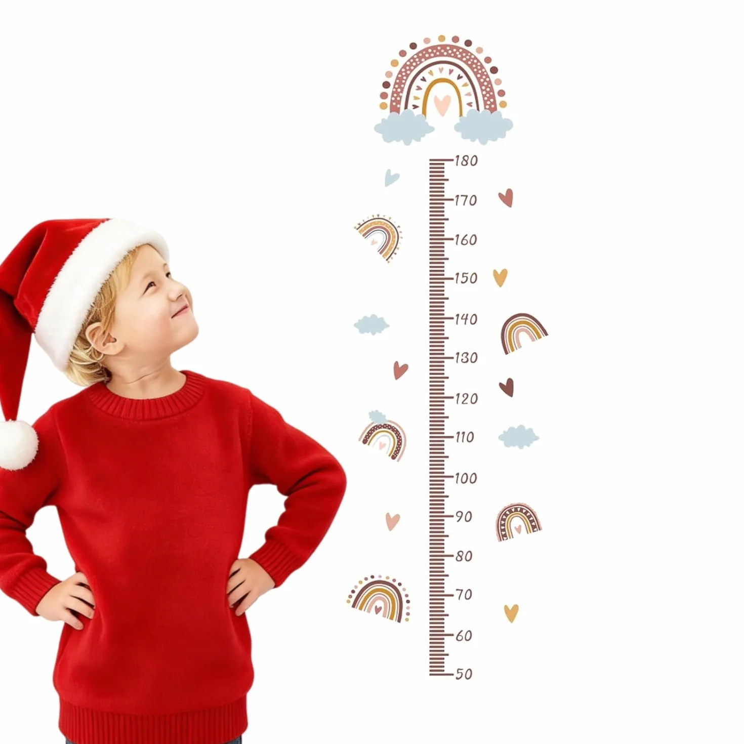 Autocollant Mural Enfant Règle Hauteur Murale Diagramme Croissance Bébé PVC 50-180 cm