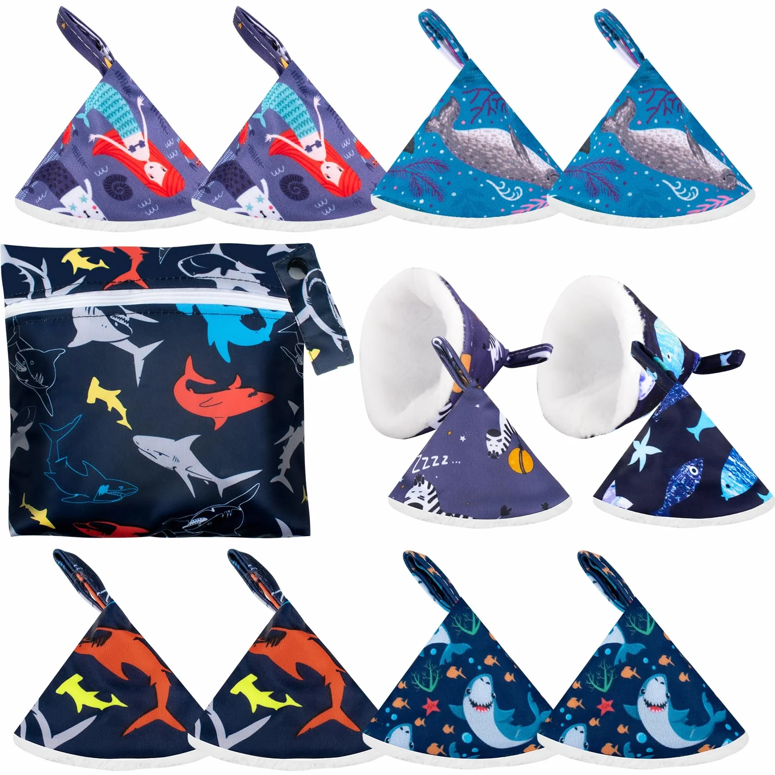 Lot de 12 Protège-Couche Bébé Garçon avec Sac Mouillé - Forte Absorption