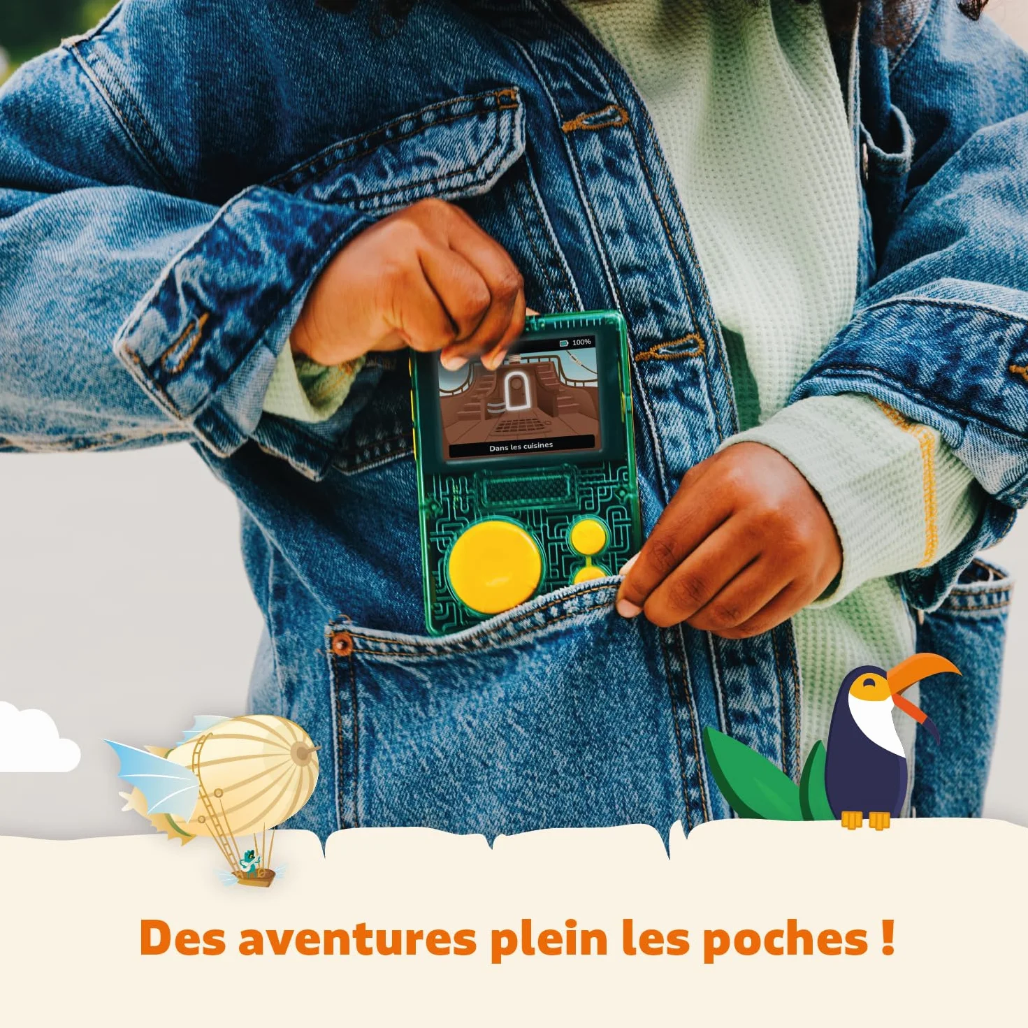 Lunii Pack Baladeur Audio FLAM Coque Antichocs Protection Officielle Verte 2h45 Histoires à Jouer Télécharger Dès 7 Ans Fabriquée France