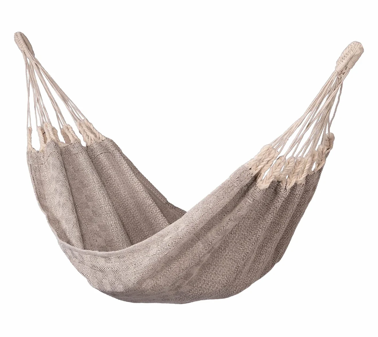 Tropilex Hamac Classique de Jardin Hamac Suspendu Bébé Toile en Coton Marron Naturel Capacité 30 kg