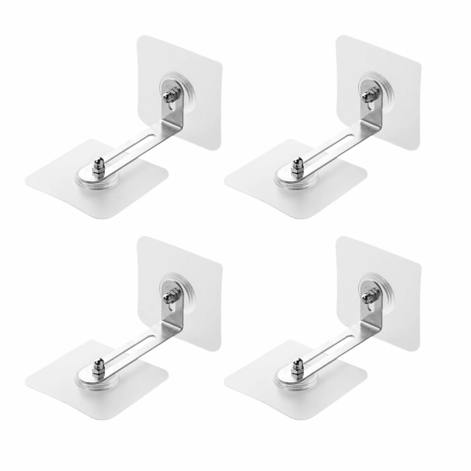 Ancrage de Sécurité de Meuble 4 Pièces Anti Basculement Sans Percage pour Protection Bébés Animaux Fixation Murale