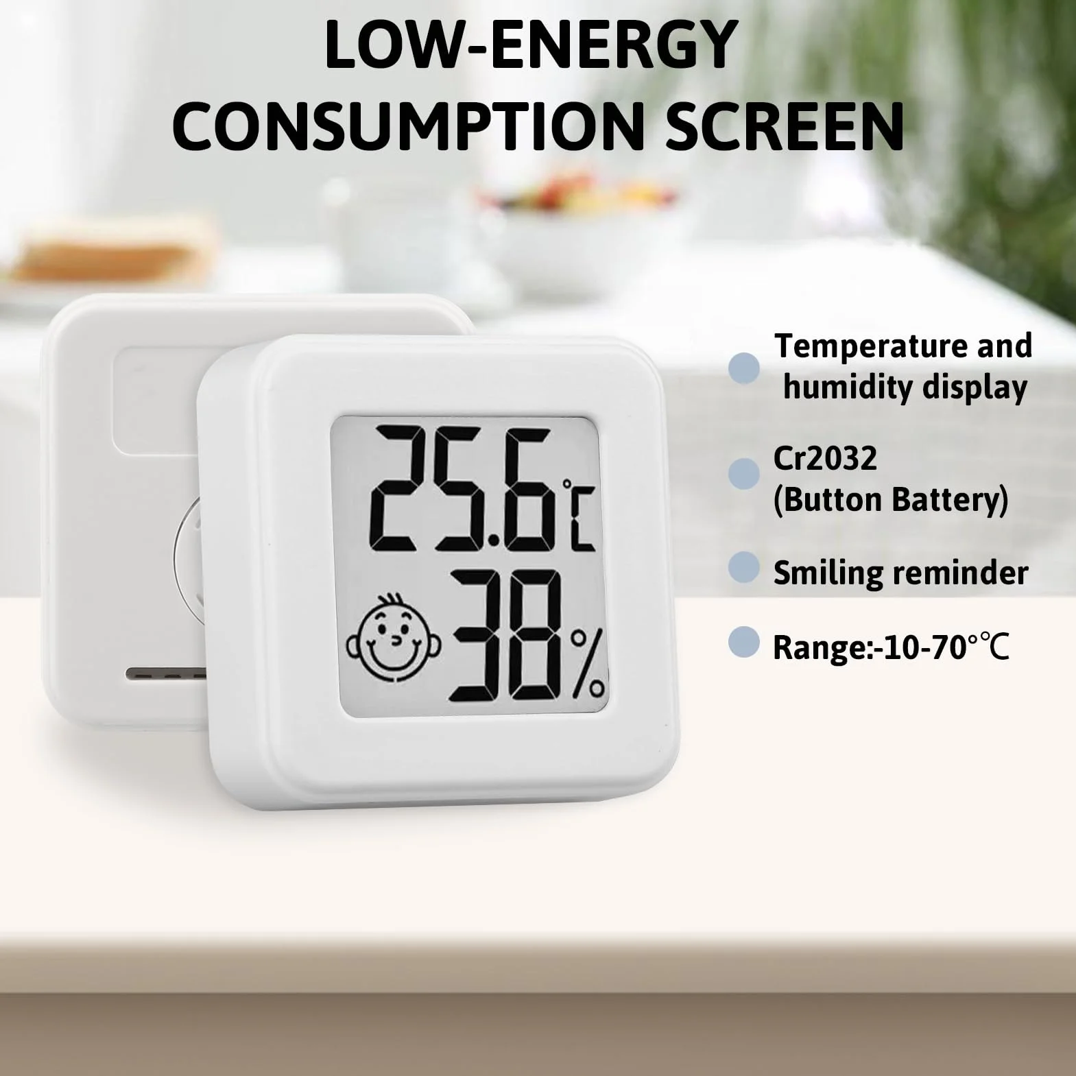 Thermomètre Hygromètre Intérieur Numérique Lot de 6, Mini Thermomètre Digital Haute Précision, Moniteur Température Humidité