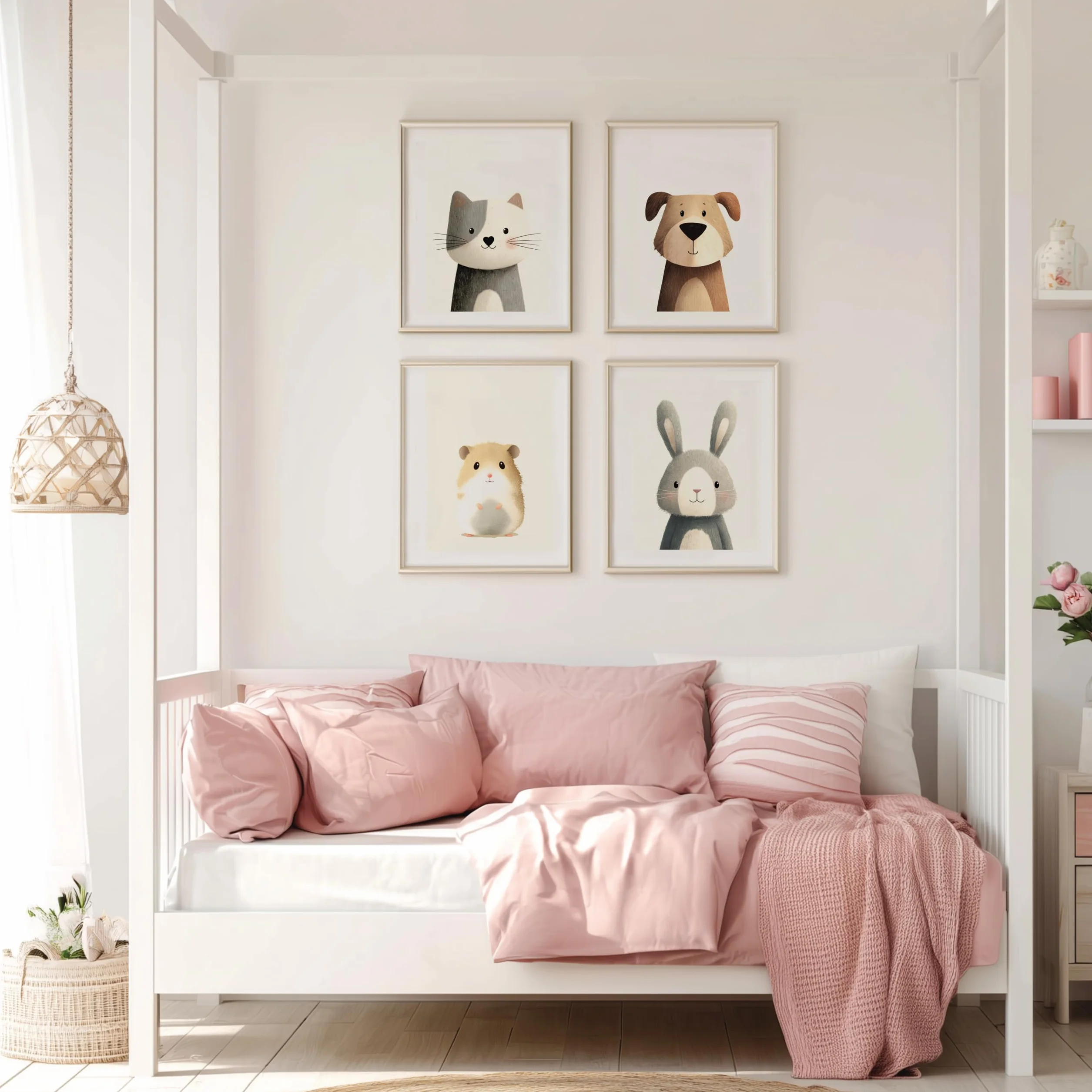 PACKLIST® Posters Animaux Chambre Bébé DIN A4 21x30cm 250 g/m²
