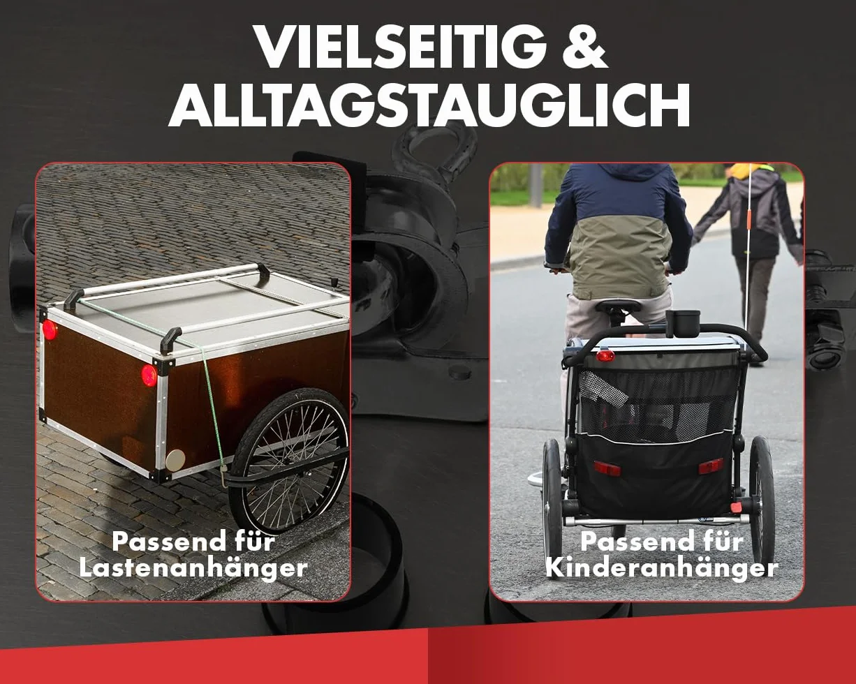2EXTREME Attache Remorque Vélo Tige de Selle 25,4 31,8 mm Acier Galvanisé Universel