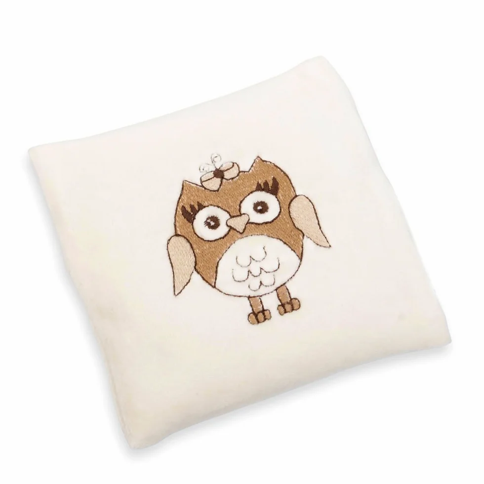 GRÜNSPECHT 603-V2 Coussin Chauffant en graines de Lin Bio avec Housse Lavable pour bébés, Chouette