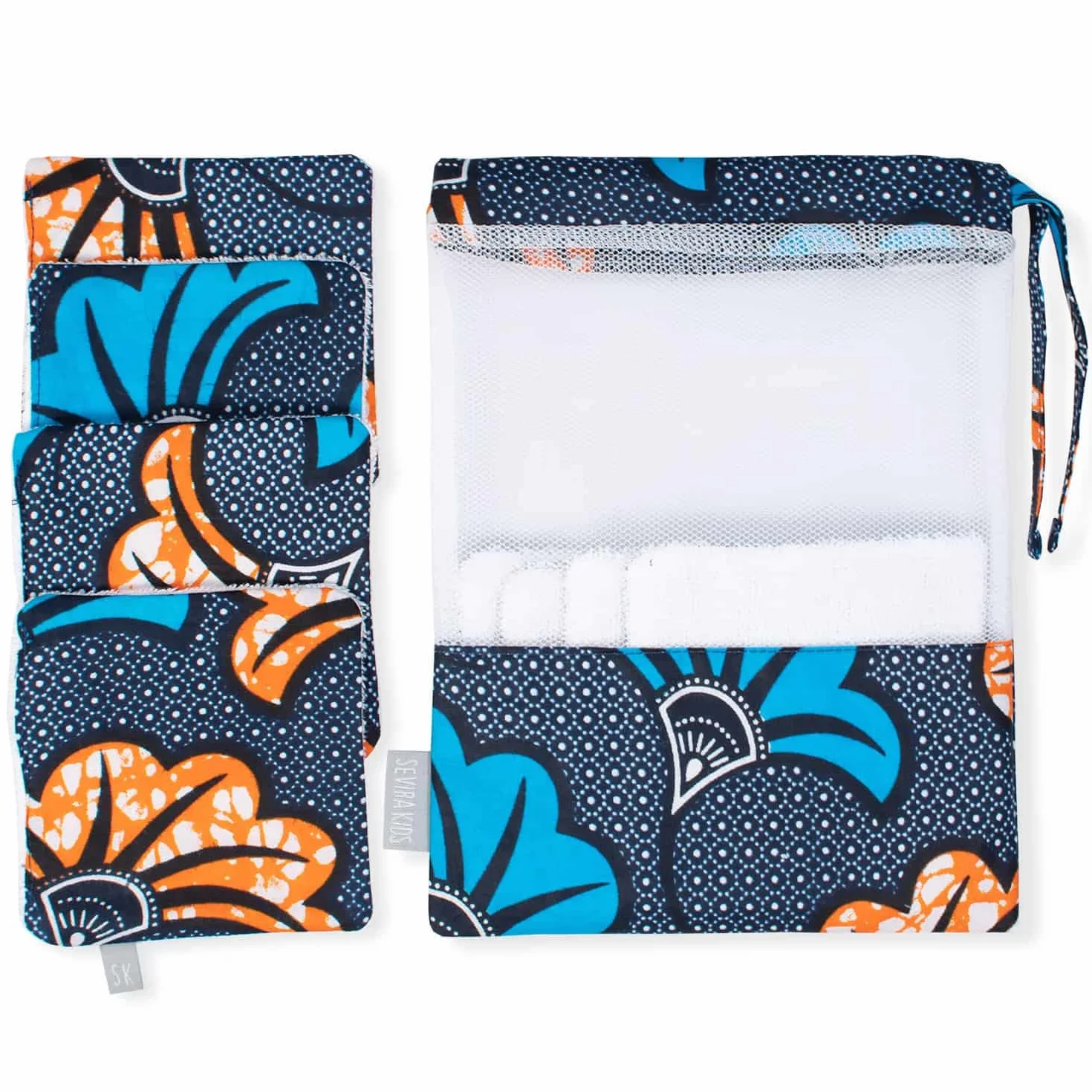 Lingettes lavables 8 pièces 10x10 cm Made in France SEVIRA KIDS