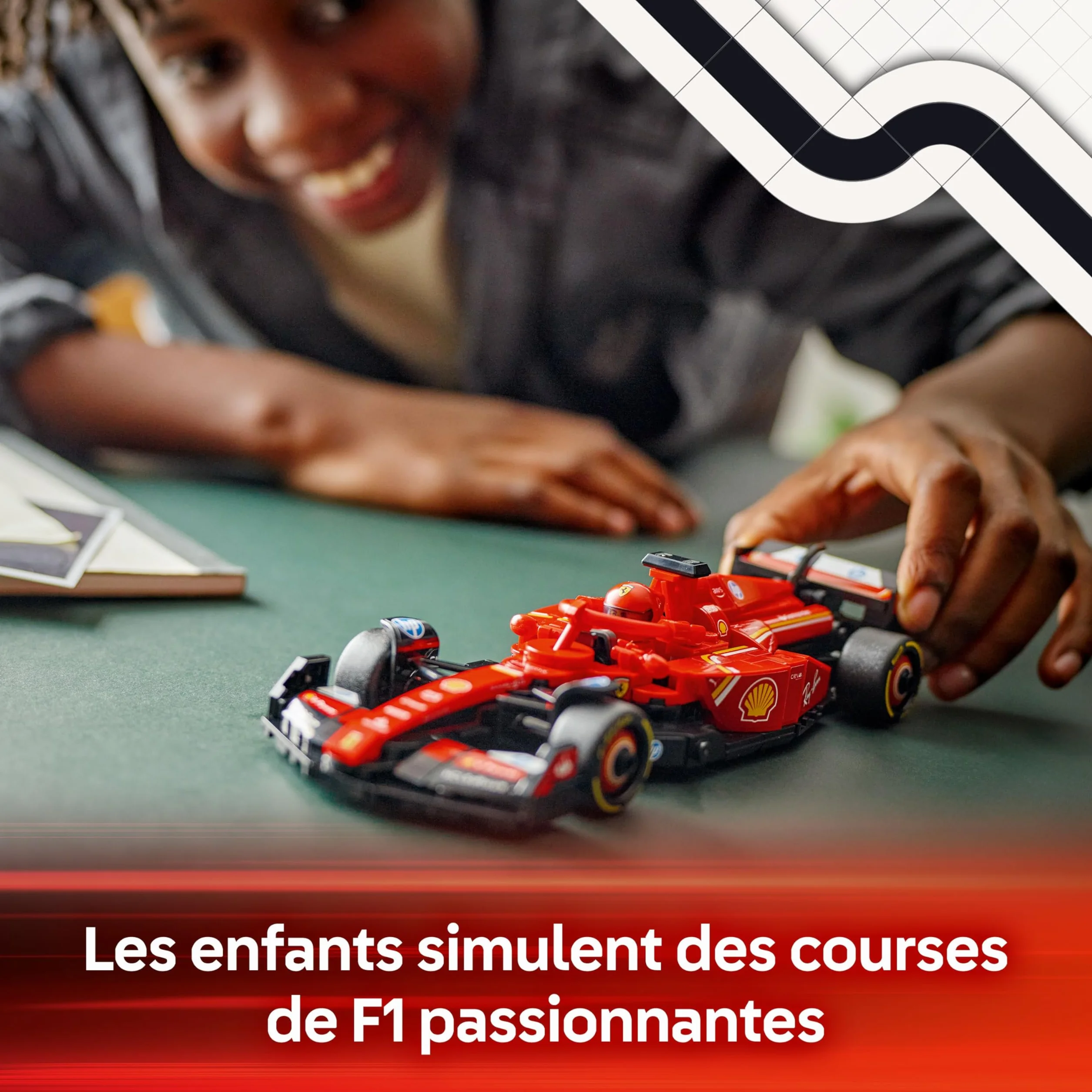 LEGO Speed Champions Ferrari SF-24 F1 Voiture de Course - Jeu de Construction avec Minifigurine Pilote 77242
