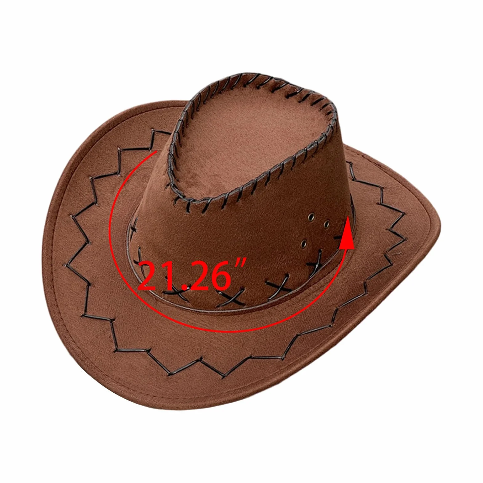 Chapeau de Cowboy en Cuir à Large Bord pour Fille et Garçon
