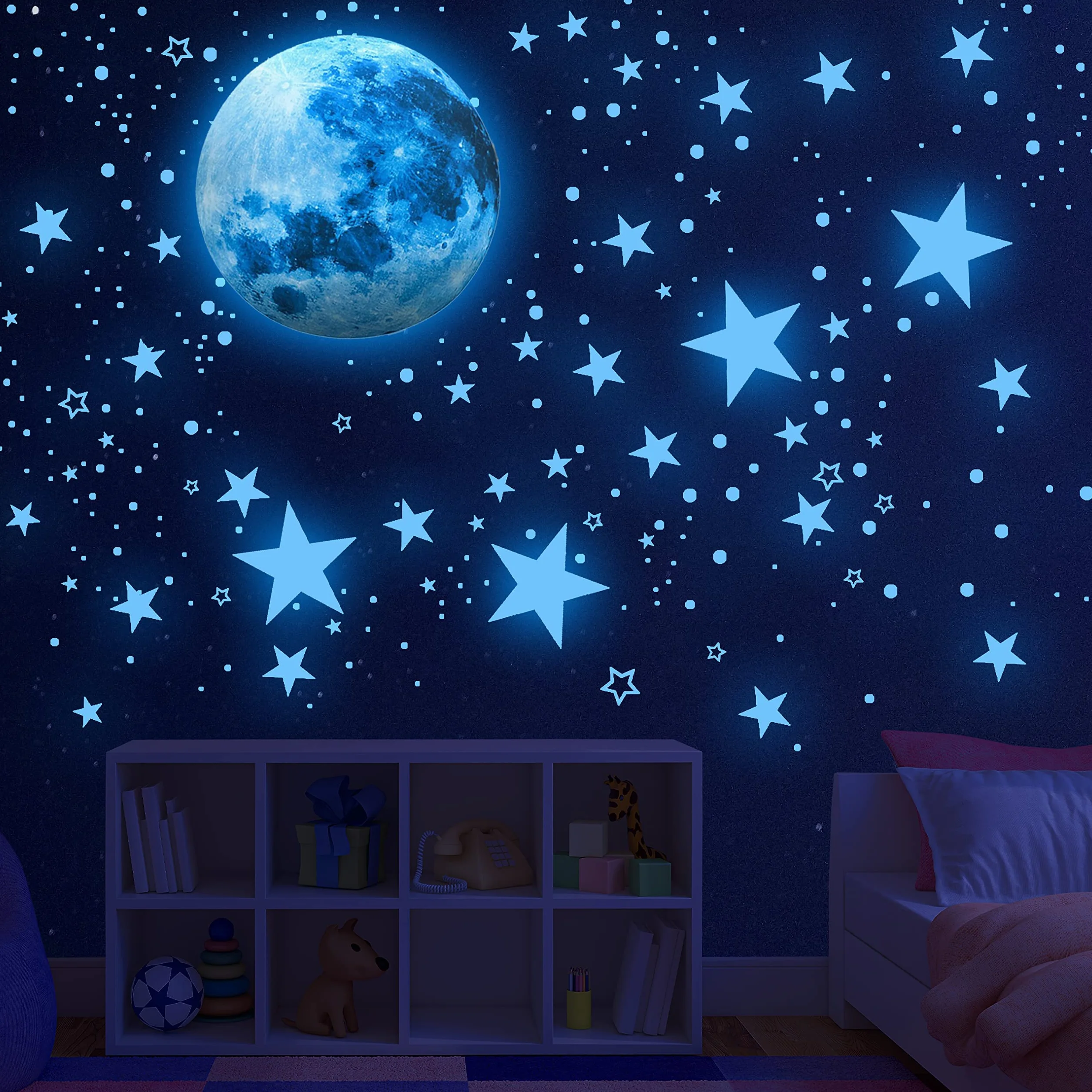 Etoiles Phosphorescentes Plafond Autocollants Muraux Fluorescents Enfants Décoration