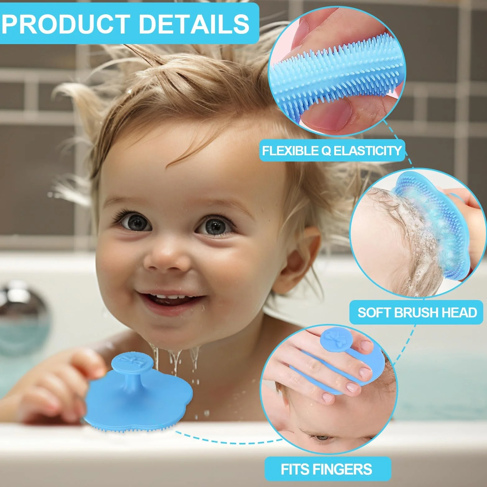 Brosse Cheveux Bebe Peigne Croute de Lait pour Nouveau-Nés et Nourrissons