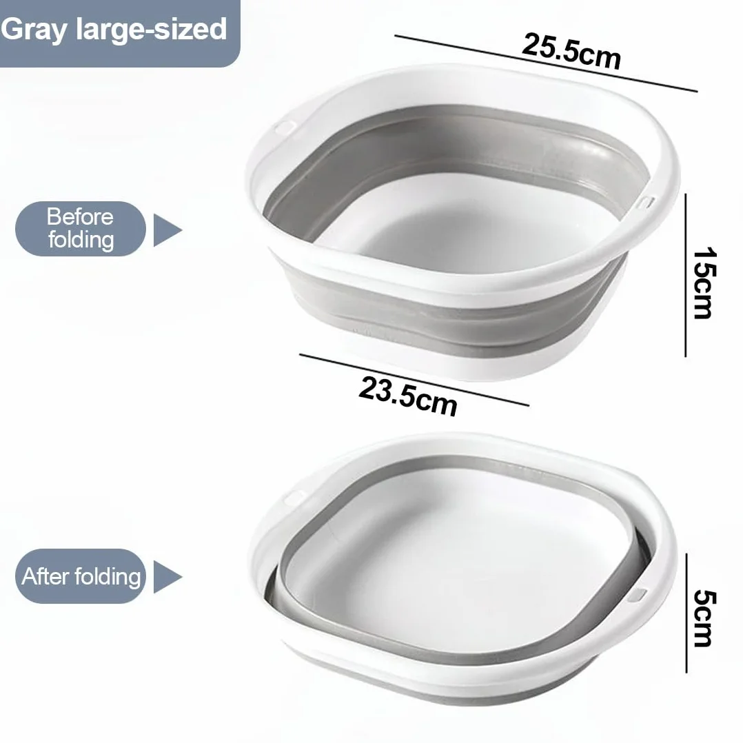 Bassine Pliable Silicone Sain Inodore 23x25cm pour Voyage Camping Cuisine