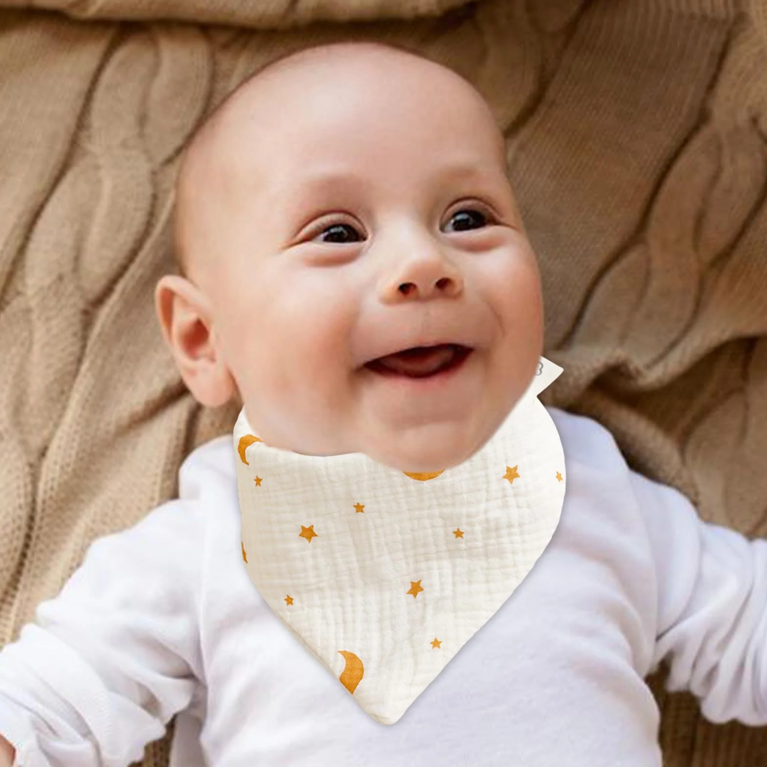 Bavoirs Bébé Doux Tissu Respirant Anti-Régurgitation Super Absorbant Unisexe