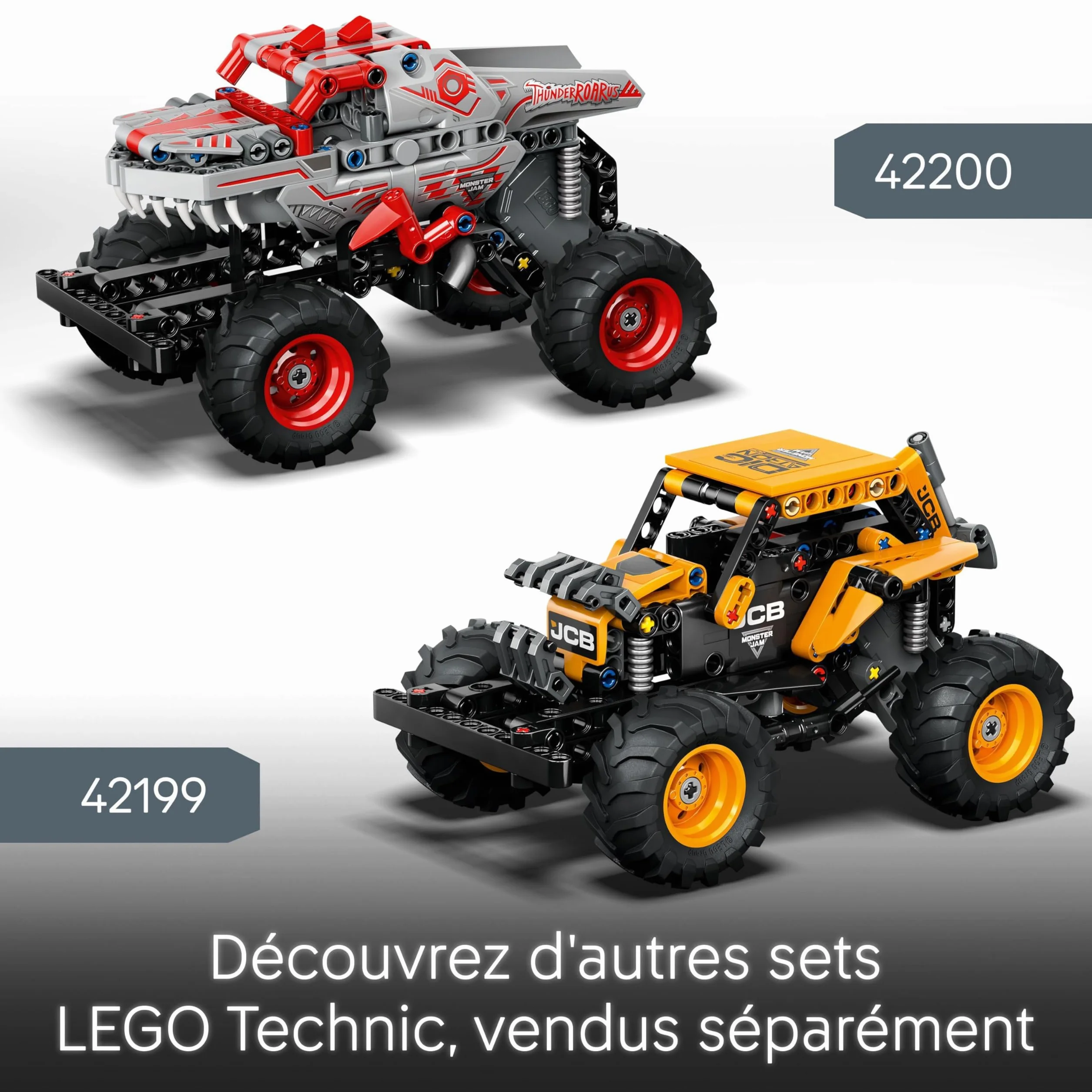 LEGO Technic Monster Jam ThunderROARus à rétrofriction 42200 Maquette de Camion Dinosaure pour Enfant dès 7 Ans