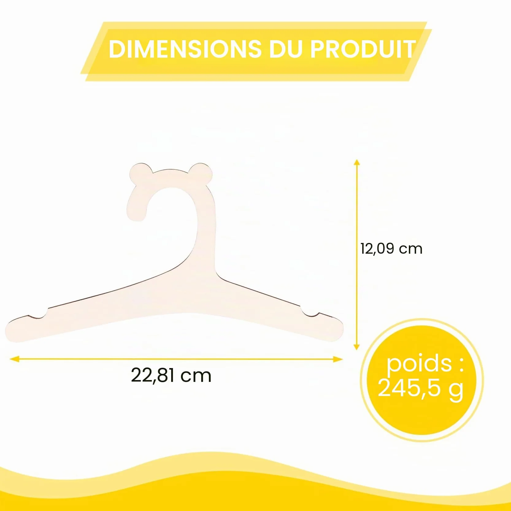 Lot de 30 cintres en bois pour vêtements