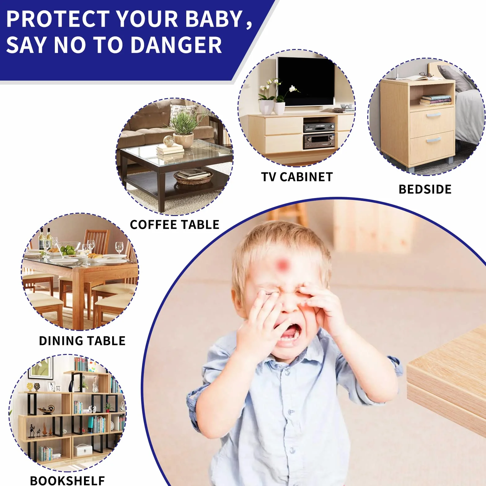 Protection Coin de Table Bébé 16 PCS Transparent Protege Angle Meuble