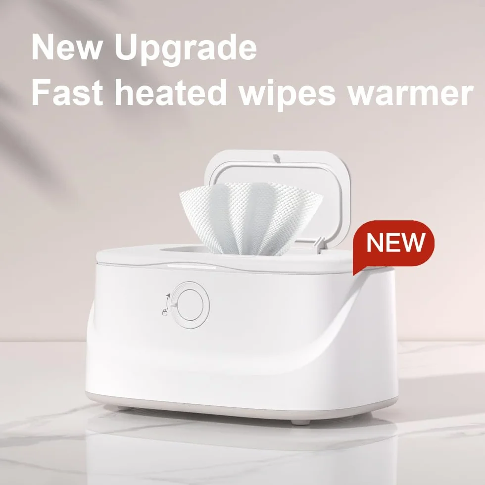 Chauffe-lingettes Grande Capacité 3 Températures Chauffage Rapide Blanc