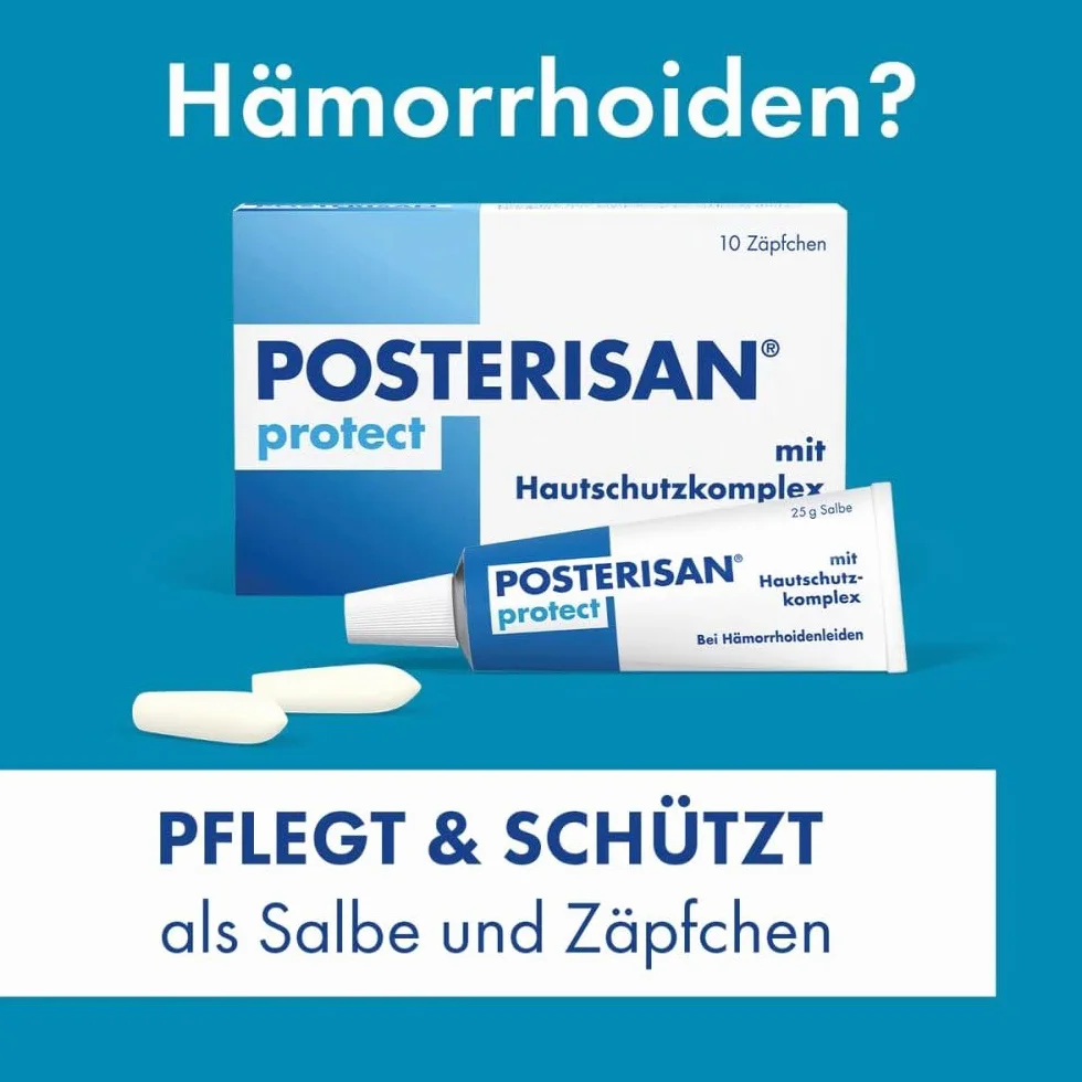 Posterisan protect Zäpfchen bei Hämorrhoidenleiden, 10 Suppositoires