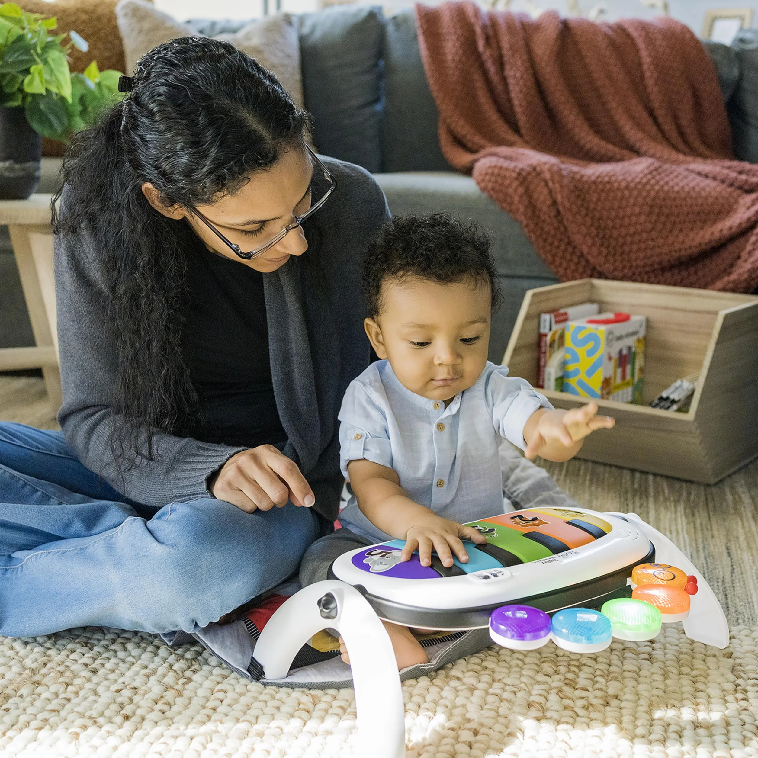 Baby Einstein Tapis Musical D'Éveil 4 en 1 Kickin' Tunes Piano Bébé 70+ sons 25+ min musique lumières