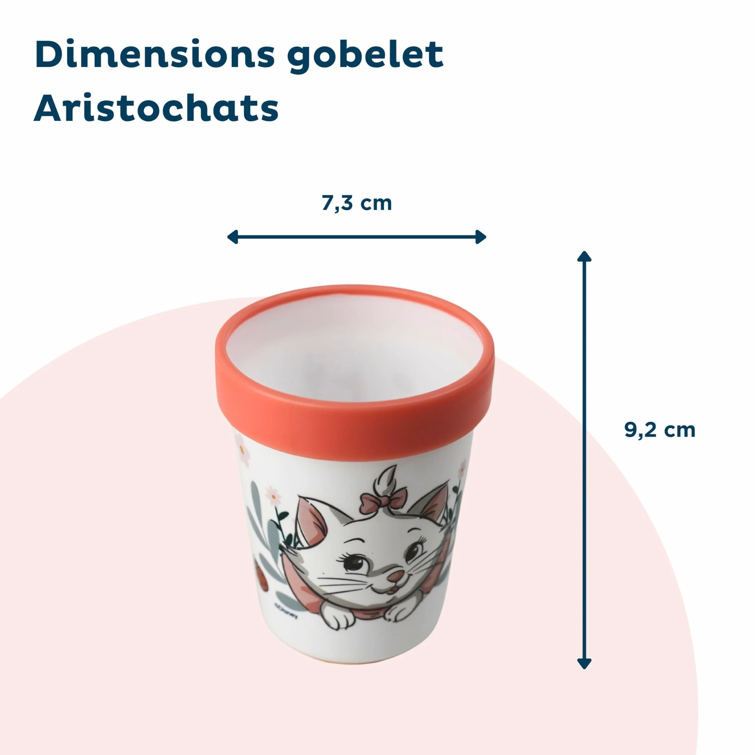 Disney Baby Aristochats Marie Coffret Repas 3 Pièces Bol Assiette Gobelet Anti-Dérapants Blanc