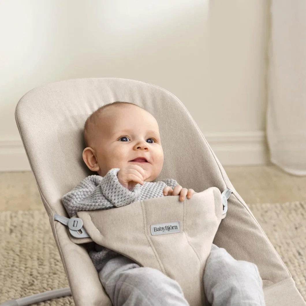 BabyBjörn Transat Bliss, Tissé chiné, Beige clair