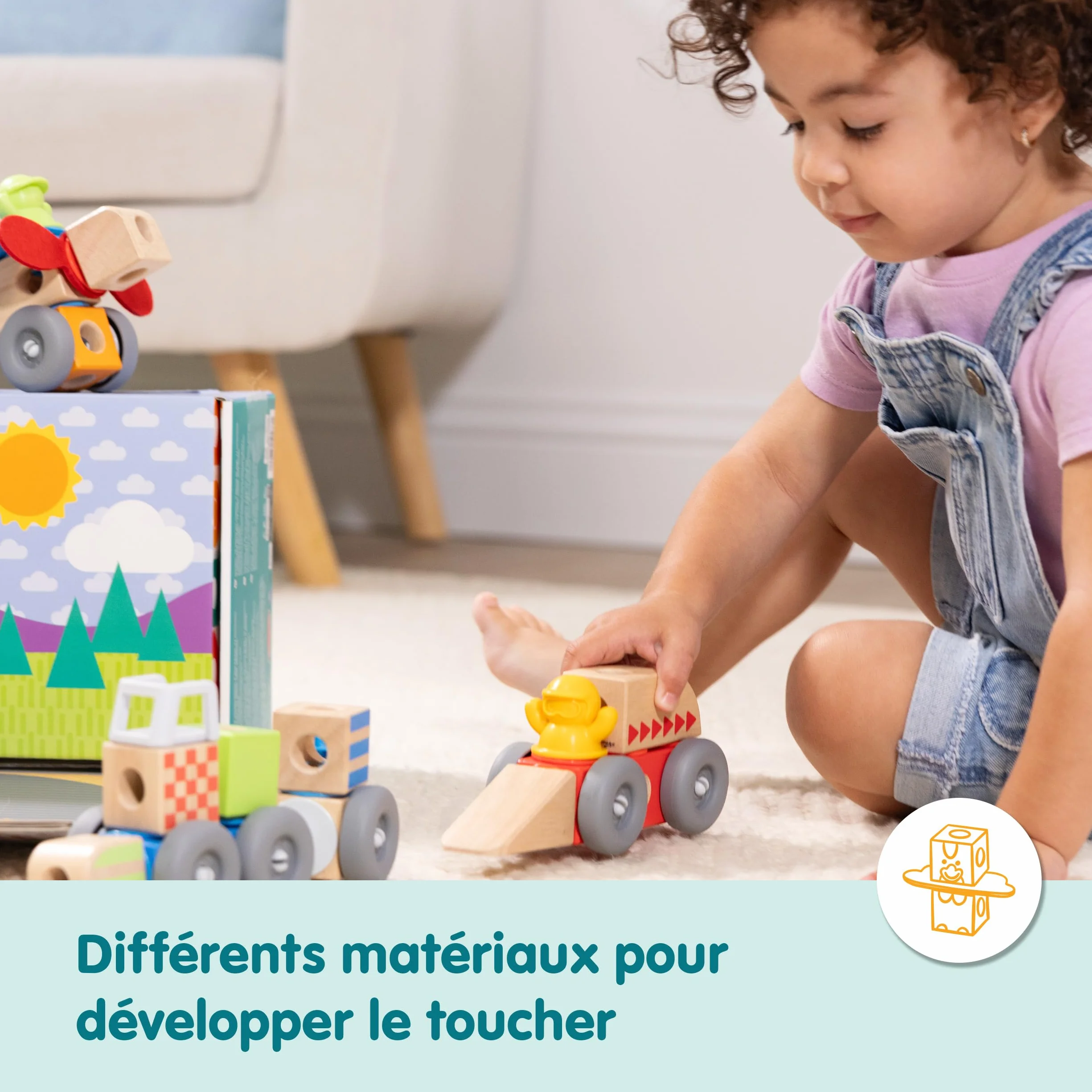 Melissa & Doug Blockables Véhicules 54 Pièces Puzzle Enfant Jouet En Bois Montessori