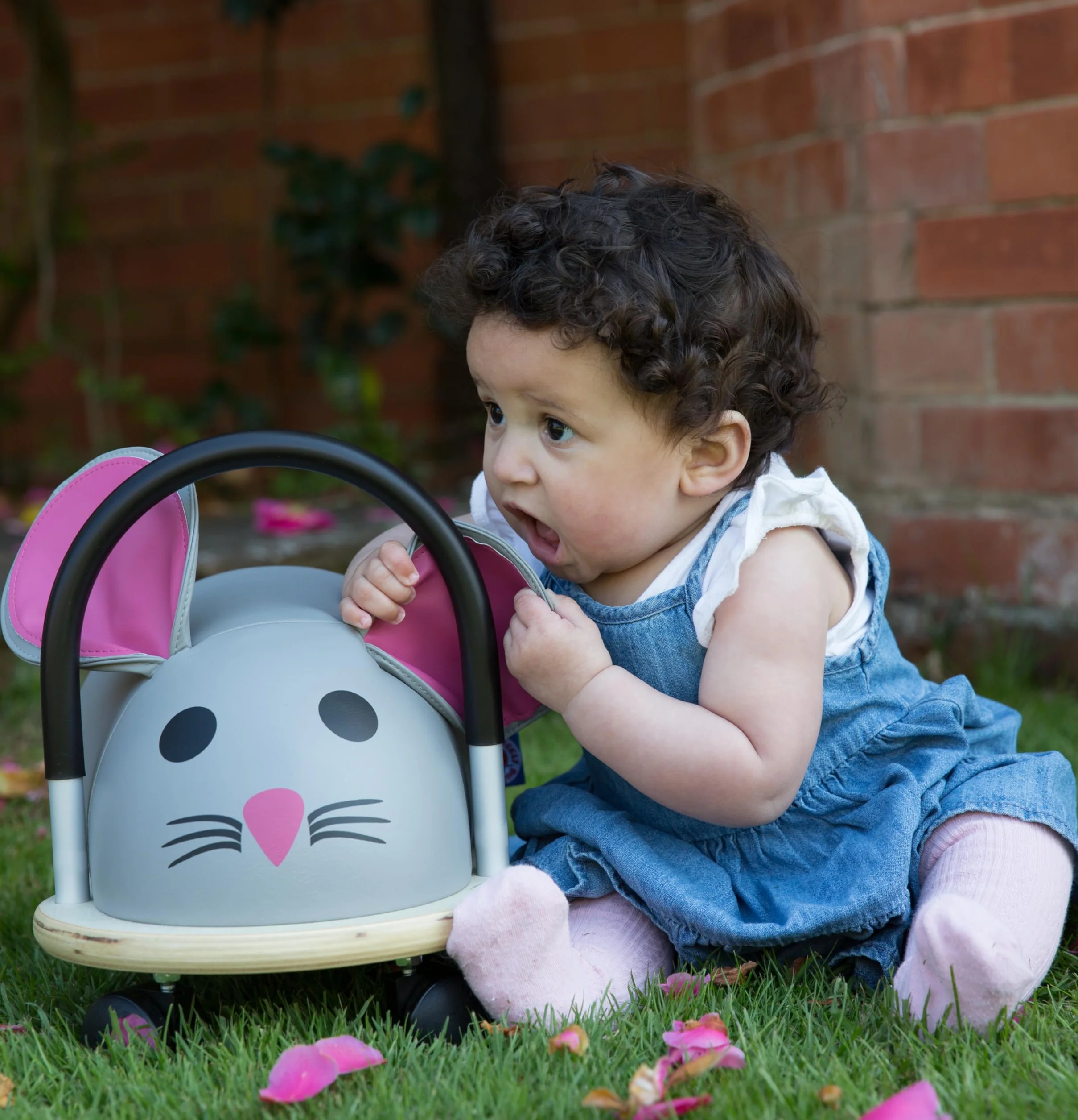 Wheely Bug Trotteur Souris multi-directionnel bois 1-3 ans
