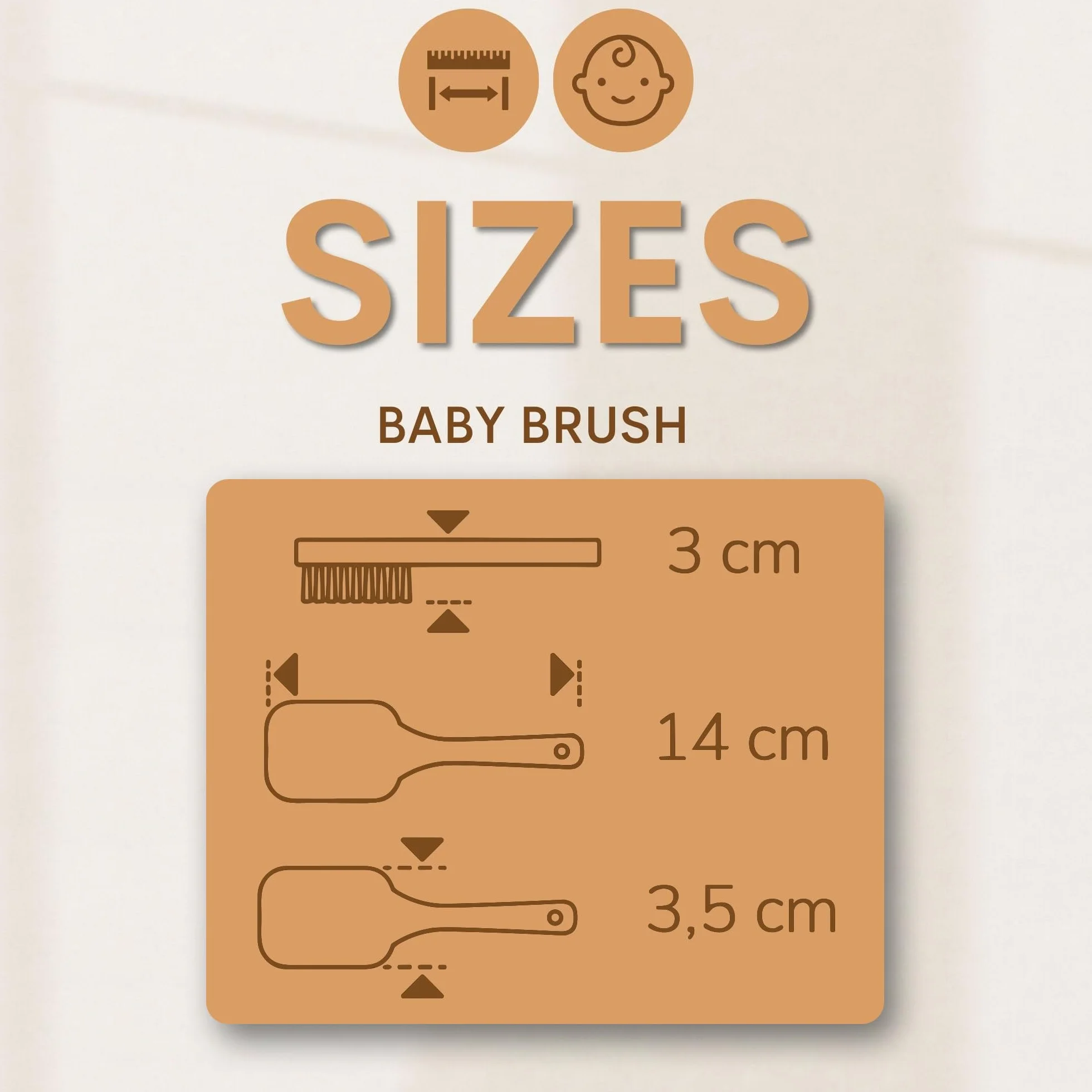 Brosse en Bois pour Massage Bébé Soin Capillaire - Brosse à Cheveux Bébé Poils Doux - Toilettage Nourrissons