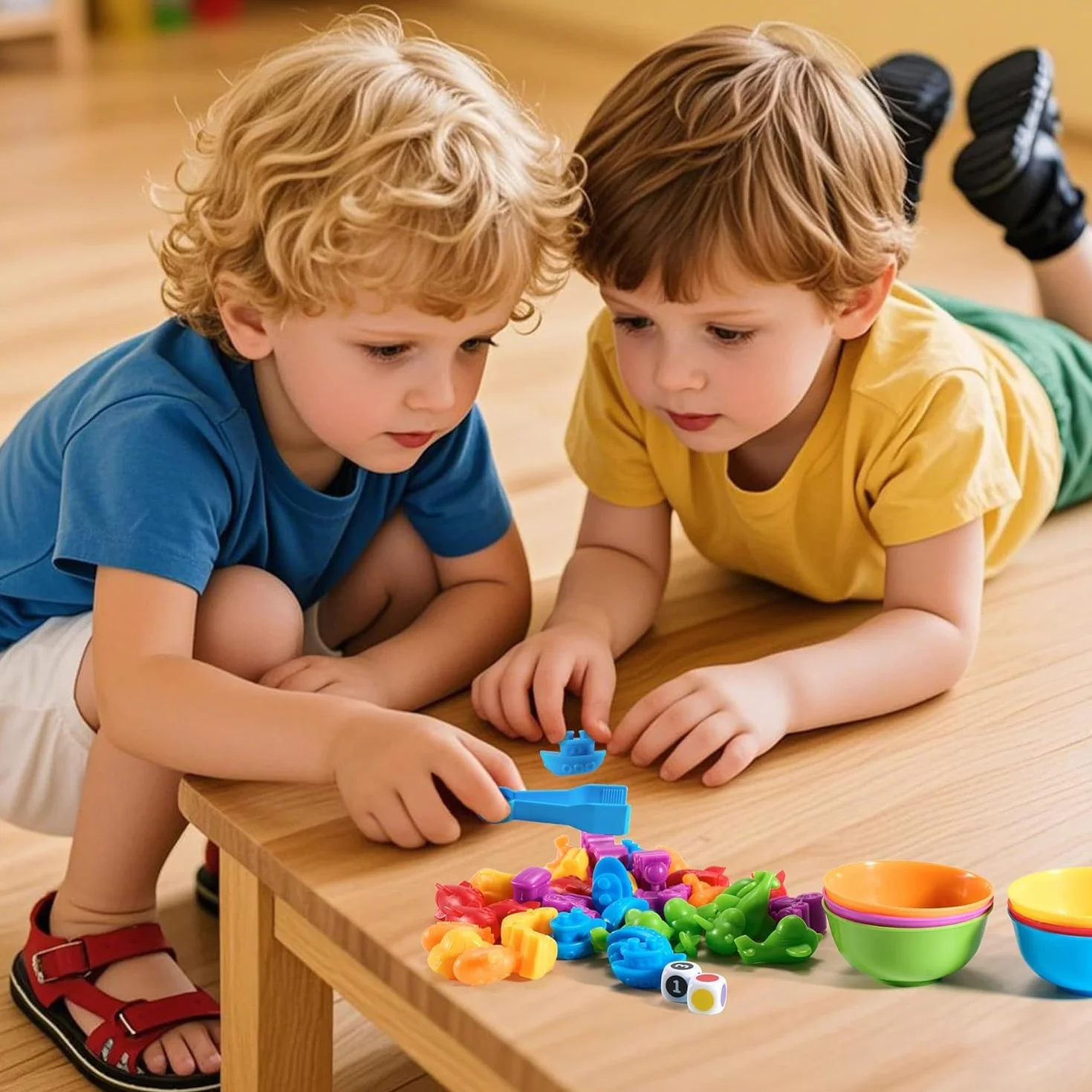 Jeu Éducatif Montessori 47 Pièces Comptage Tri Motricité 2-6 Ans sans BPA Apprentissage Formes