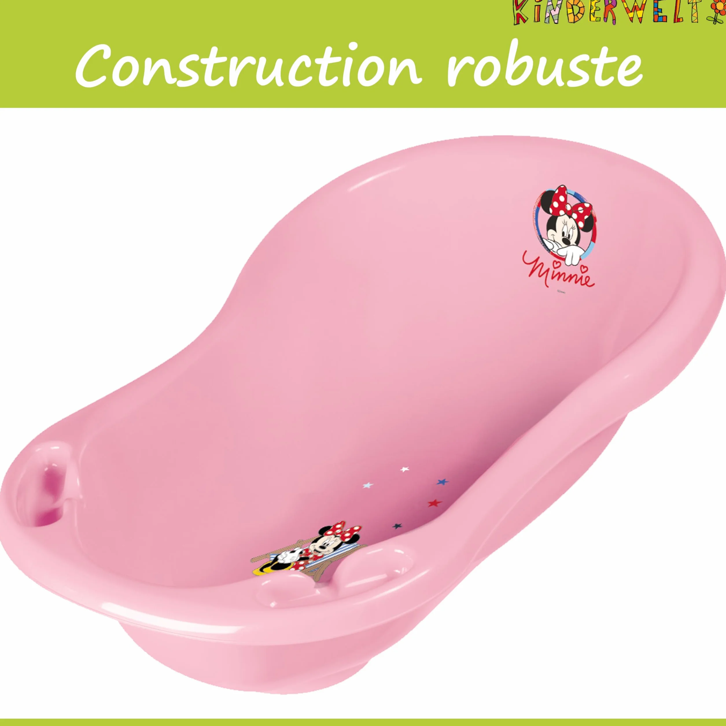 Baignoire pour bébé KiNDERWELT 84 cm Minnie Mouse Disney Sans BPA Rose