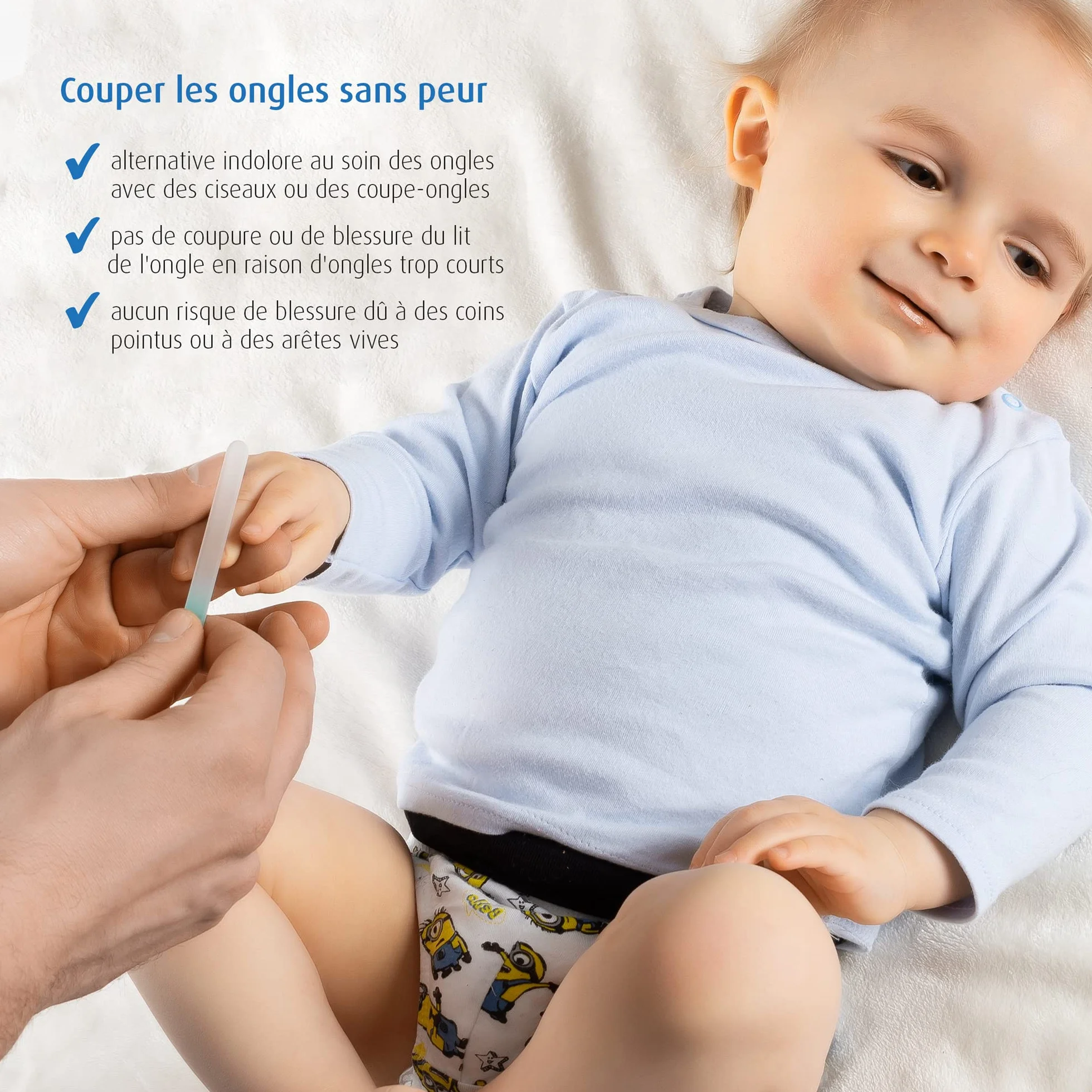 Reer PremiumCare Lime à Ongles en Verre pour Bébé Blanc