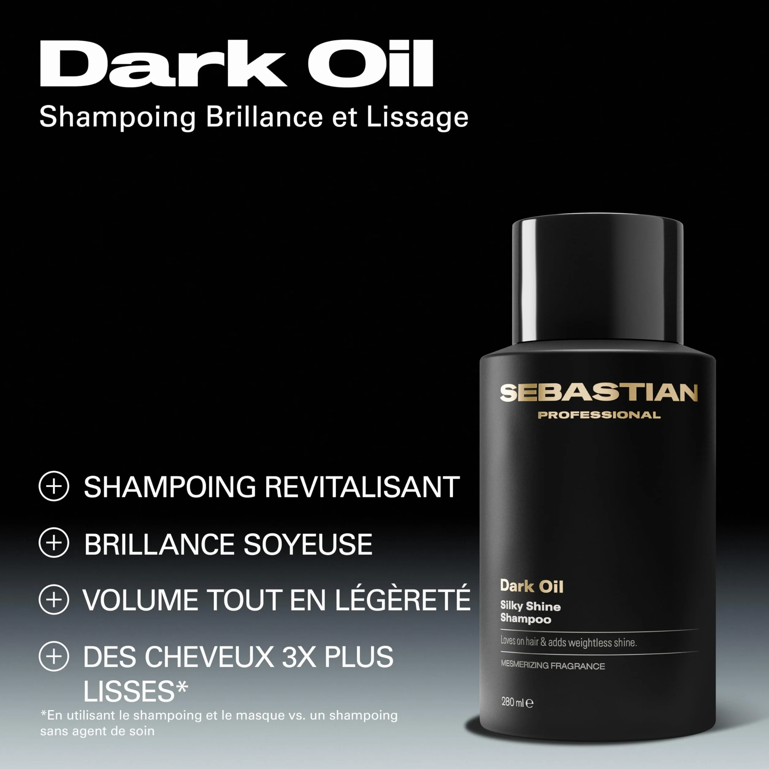 Sebastian Professional Dark Oil Shampoing brillance et lissage professionnel