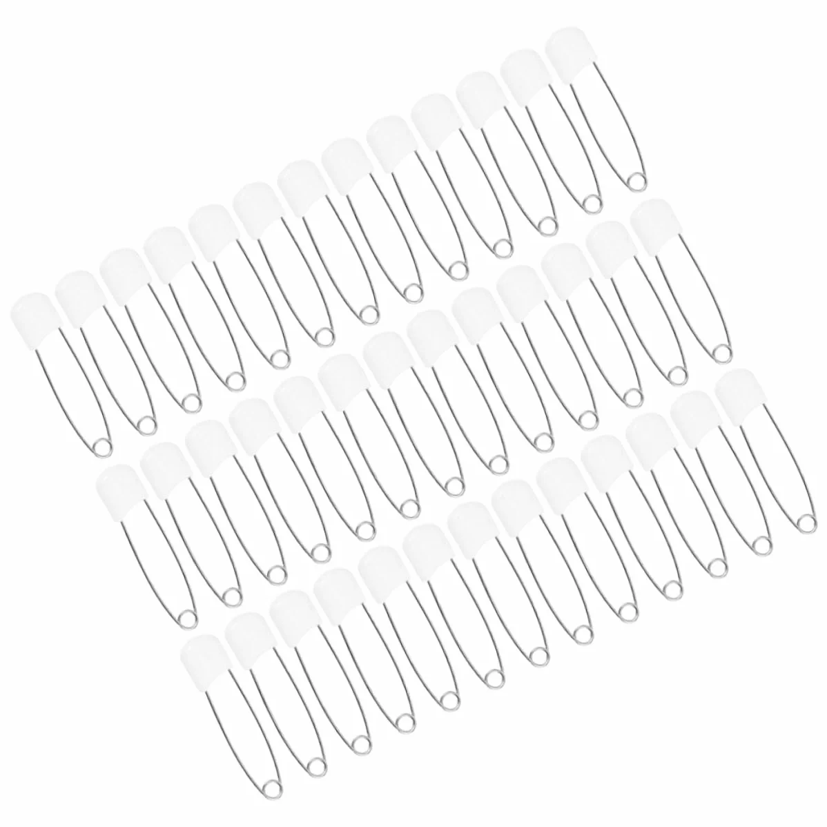 ERINGOGO Épingles de Sûreté Lot de 60 Blanches Alliage de Zinc PP pour Bébés Adultes