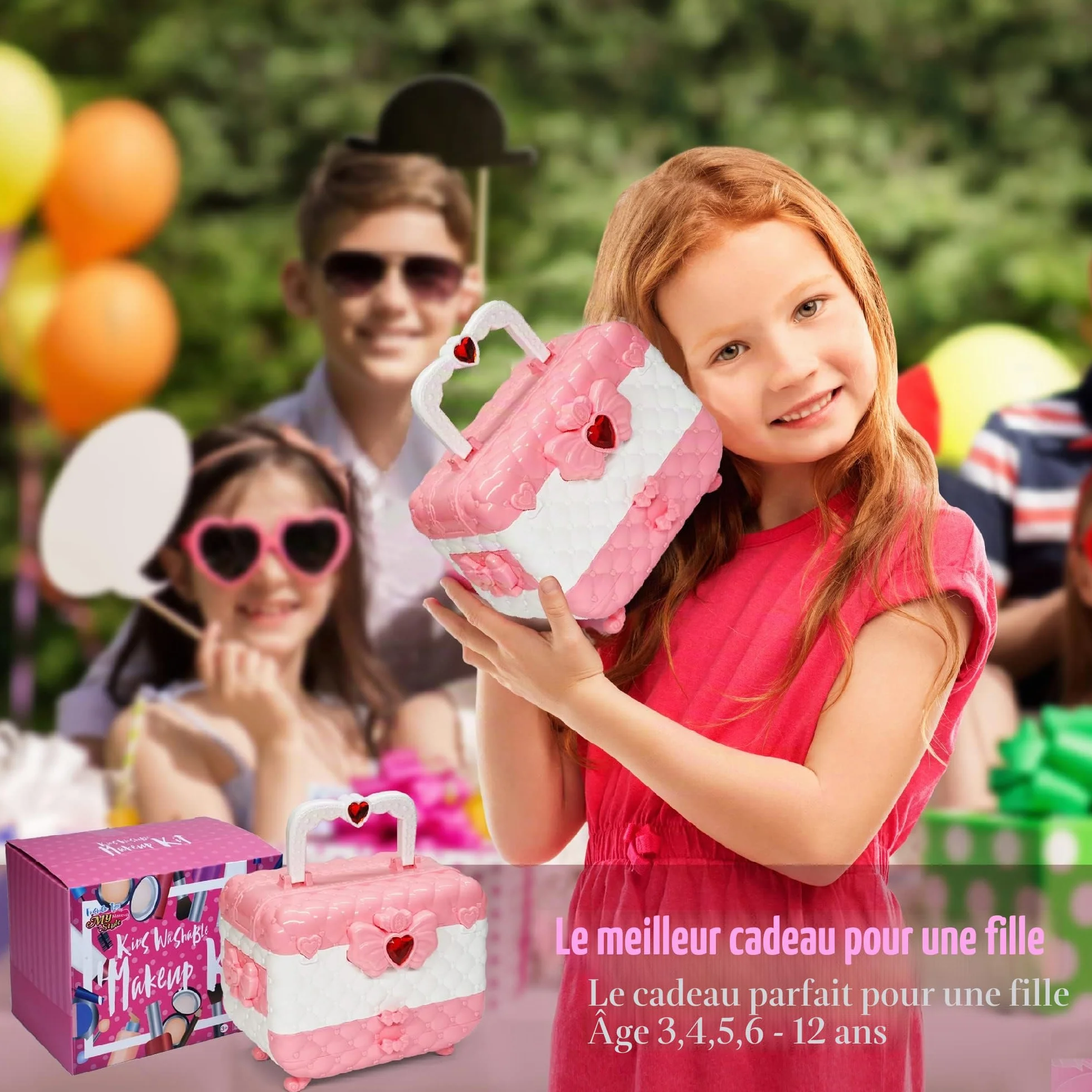 Coffret Maquillage Enfant Fille - Kit Maquillage Non Toxique Jouet Princesse 3+ Ans