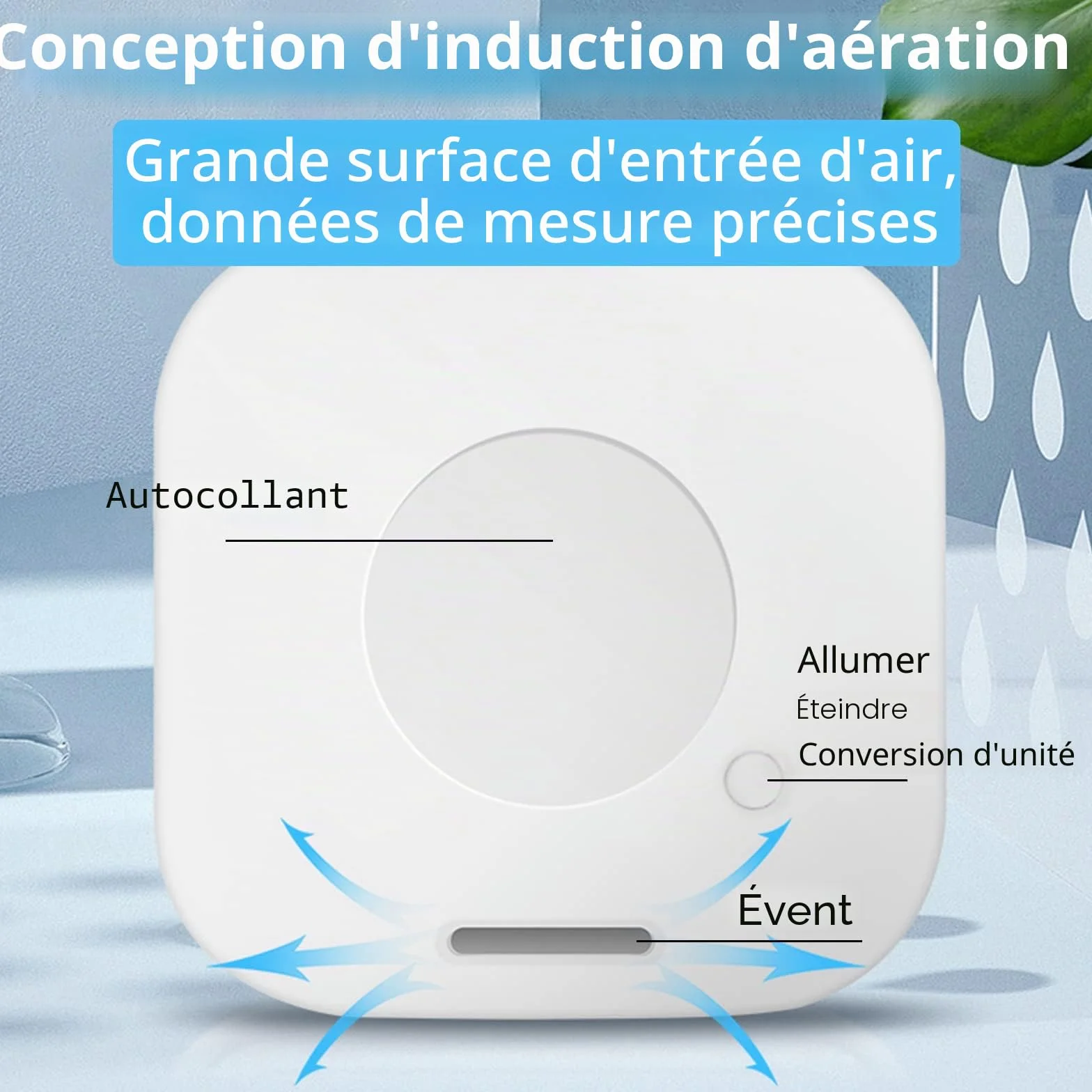 Lot de 4 thermomètres hygromètres numériques d'intérieur - Mini thermomètre hygromètre de chambre avec interrupteur